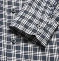 Rady Slim-Fit Button-Down Collar Checked Cotton-Voile Shirt - 9