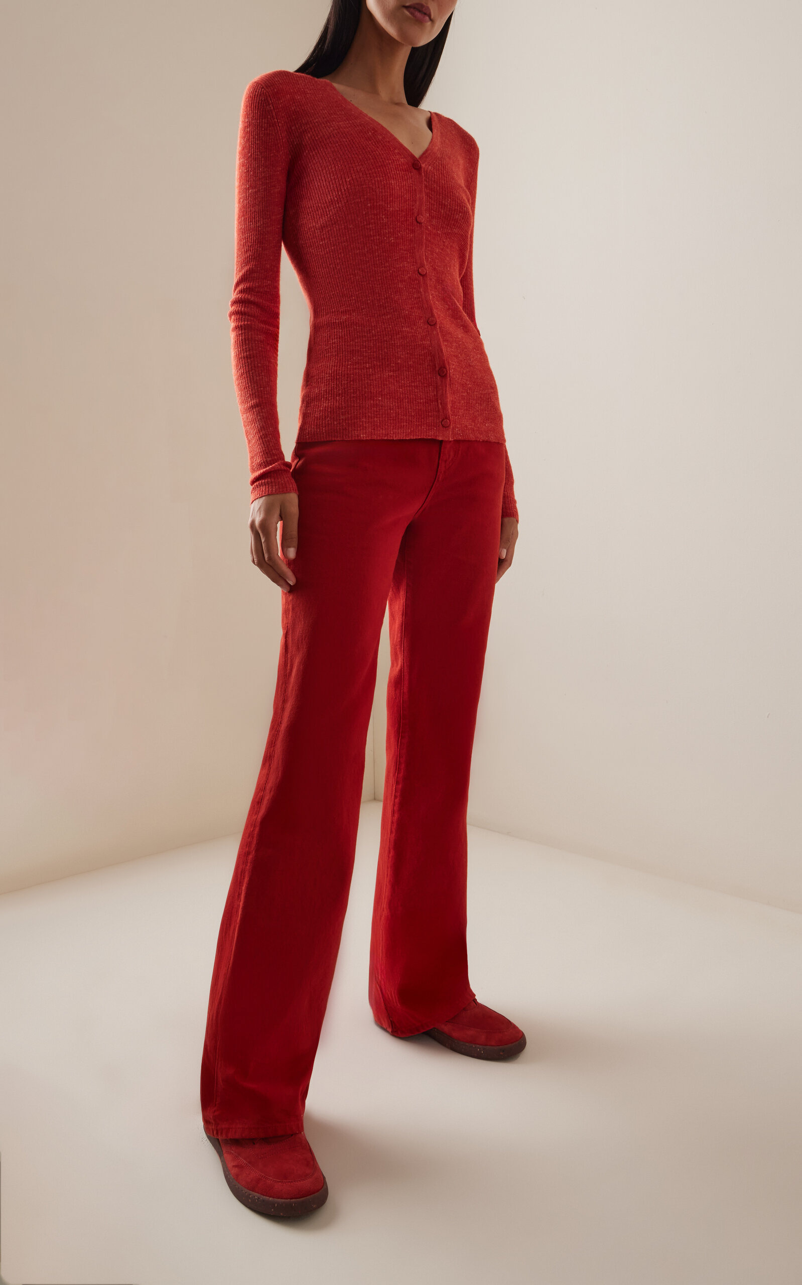 Aiste Cashmere, Silk and Hemp Cardigan orange - 2