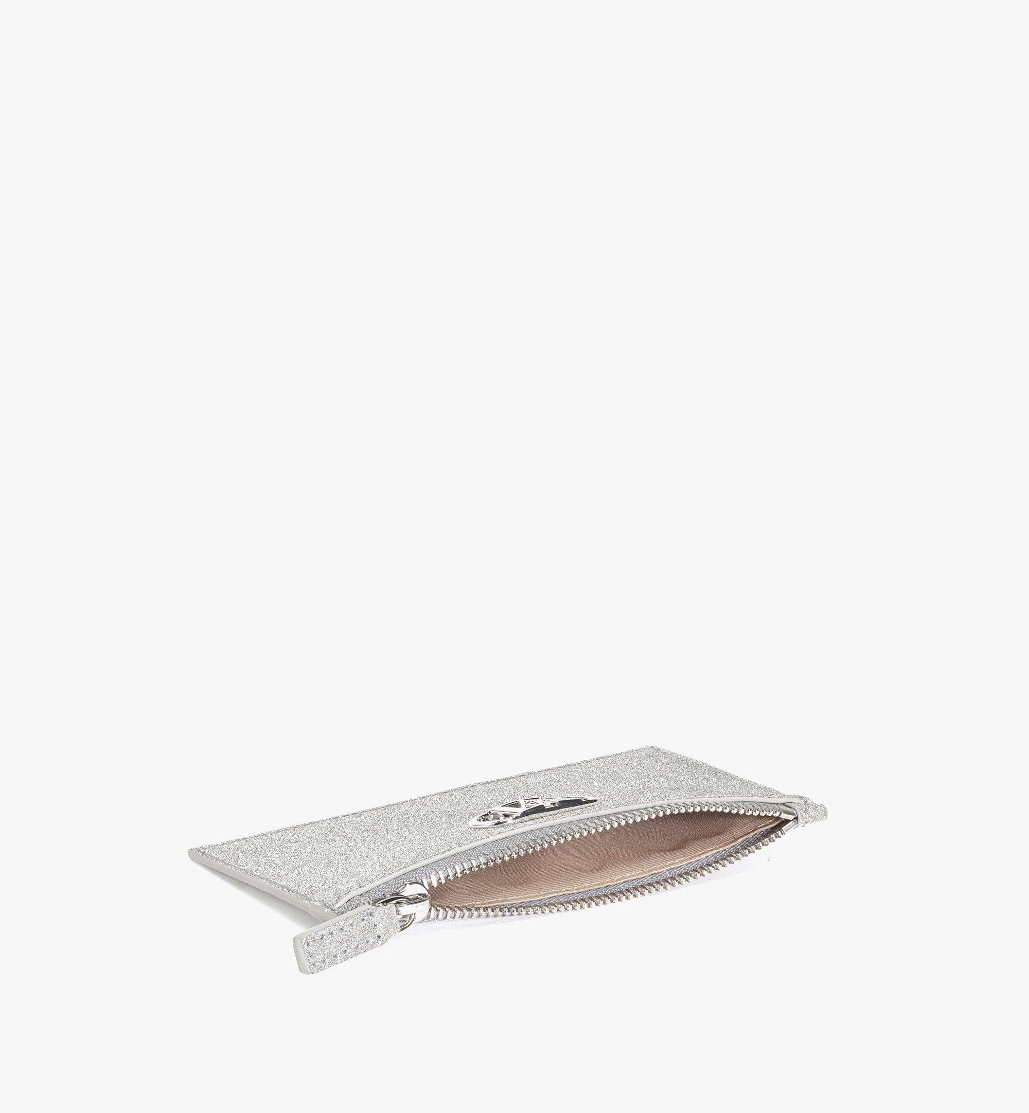 Mode Travia Zip Card Case in Glitter Leather - 2