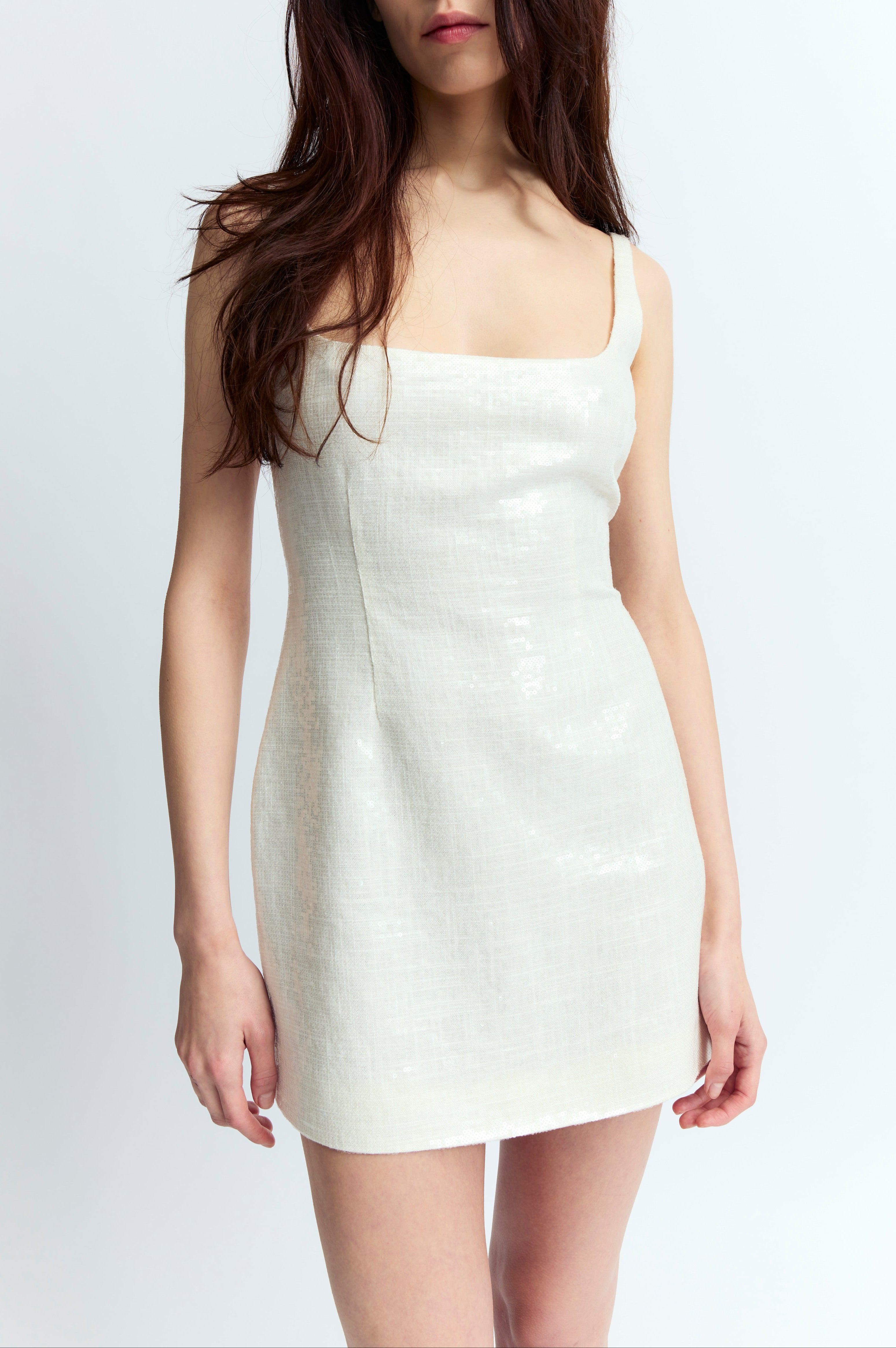 SIOR DRESS IN LINEN SEQUIN - 5