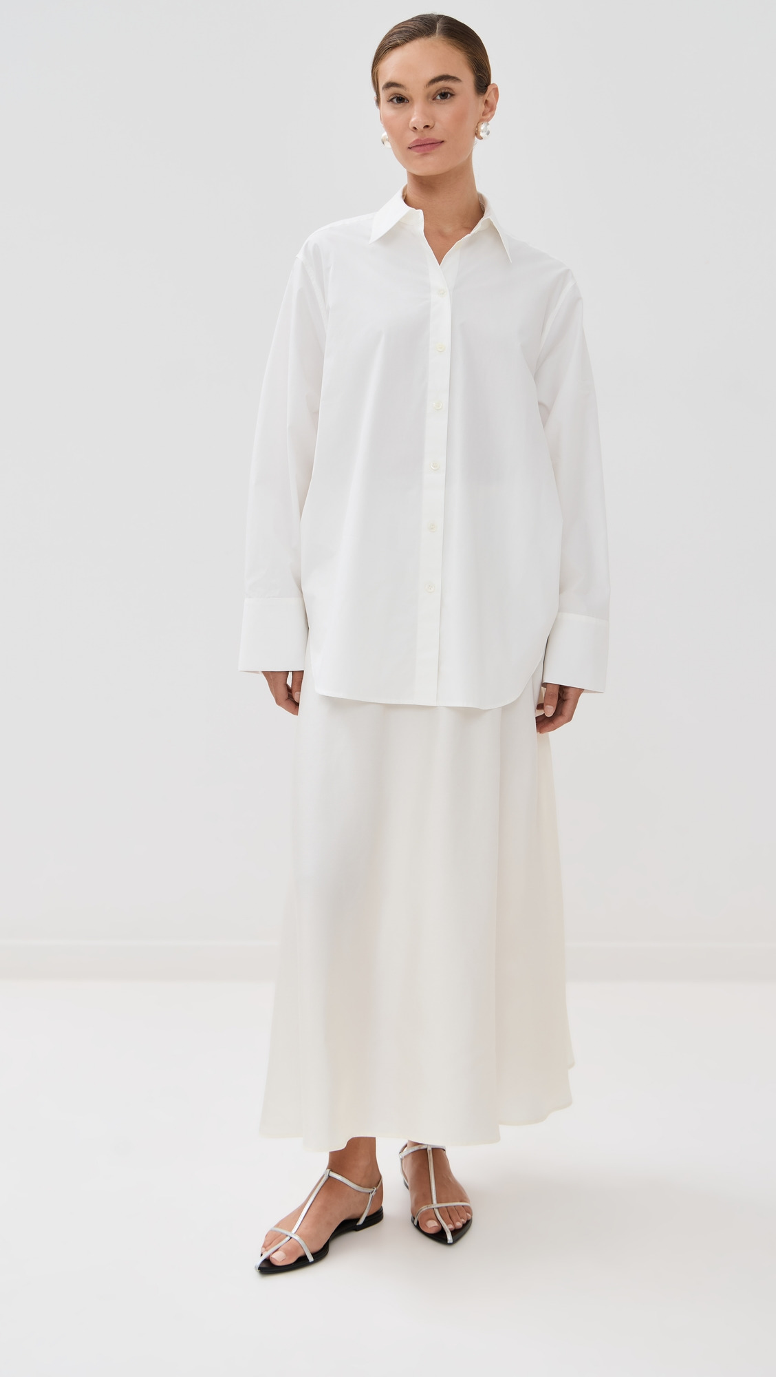 Poplin Silk Combined Gilet Dress - 6