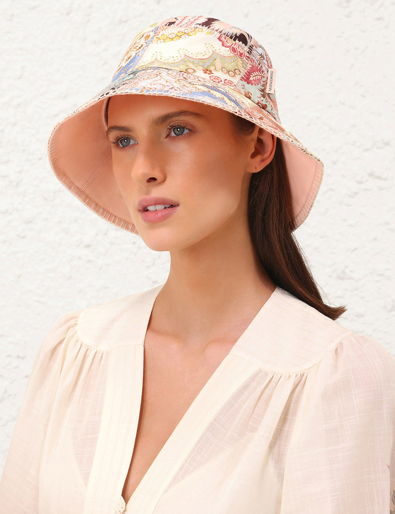 Zimmermann PRINTED CANVAS BUCKET HAT outlook