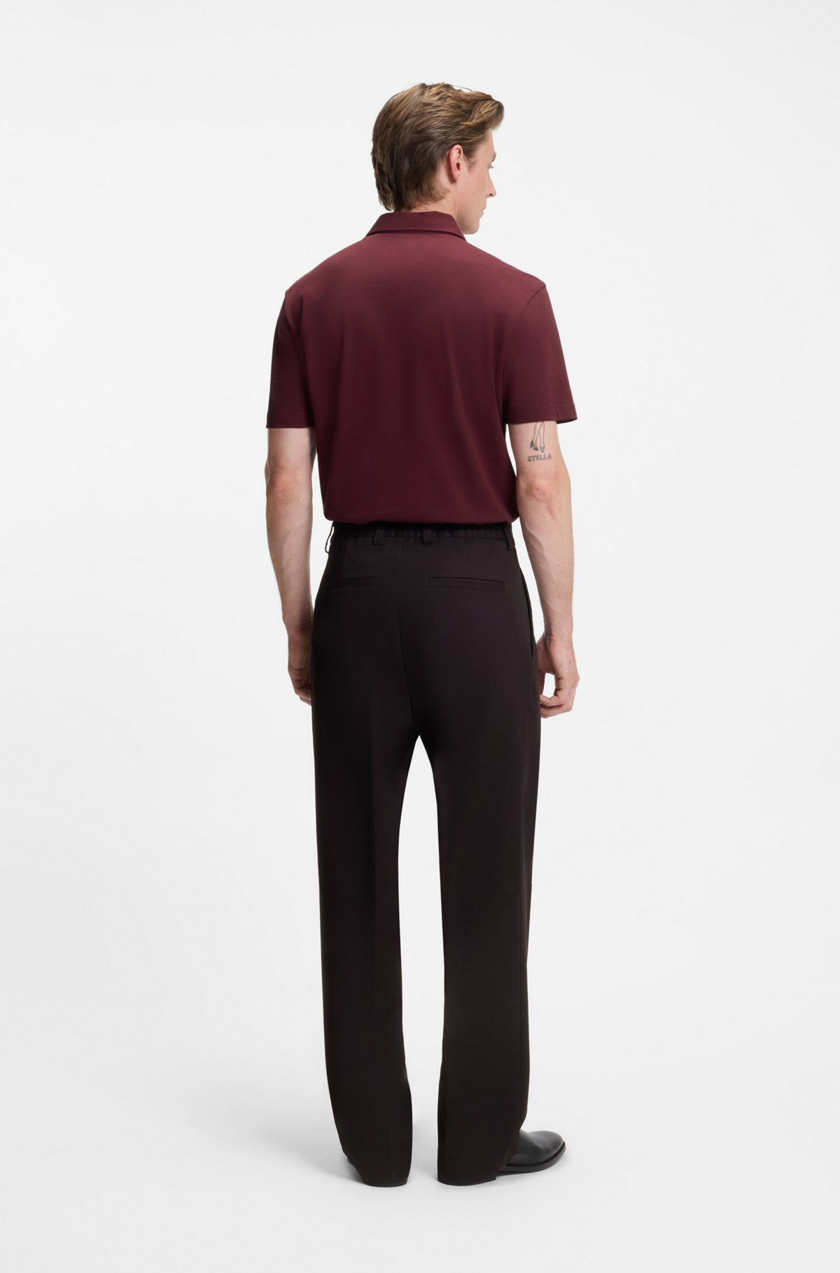 BECKHAM X BOSS POLO SHIRT IN COTTON AND SILK - 5