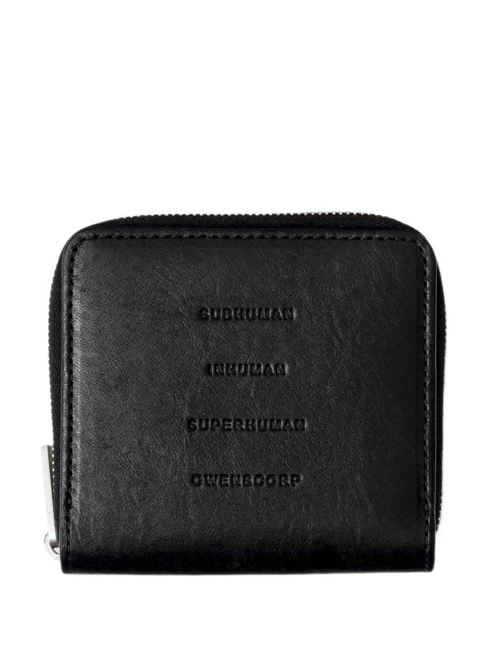 zipped wallet in black tumbled lamb - 1