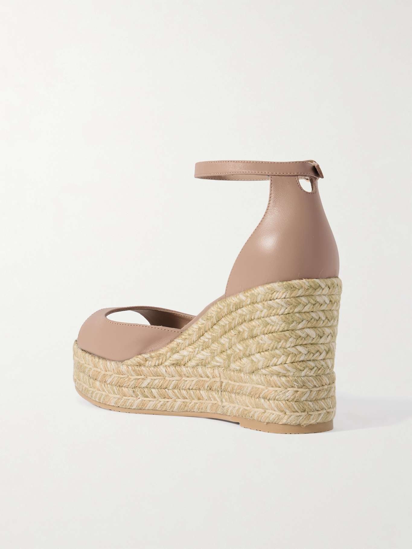 Nudistia leather espadrille wedge sandals - 3