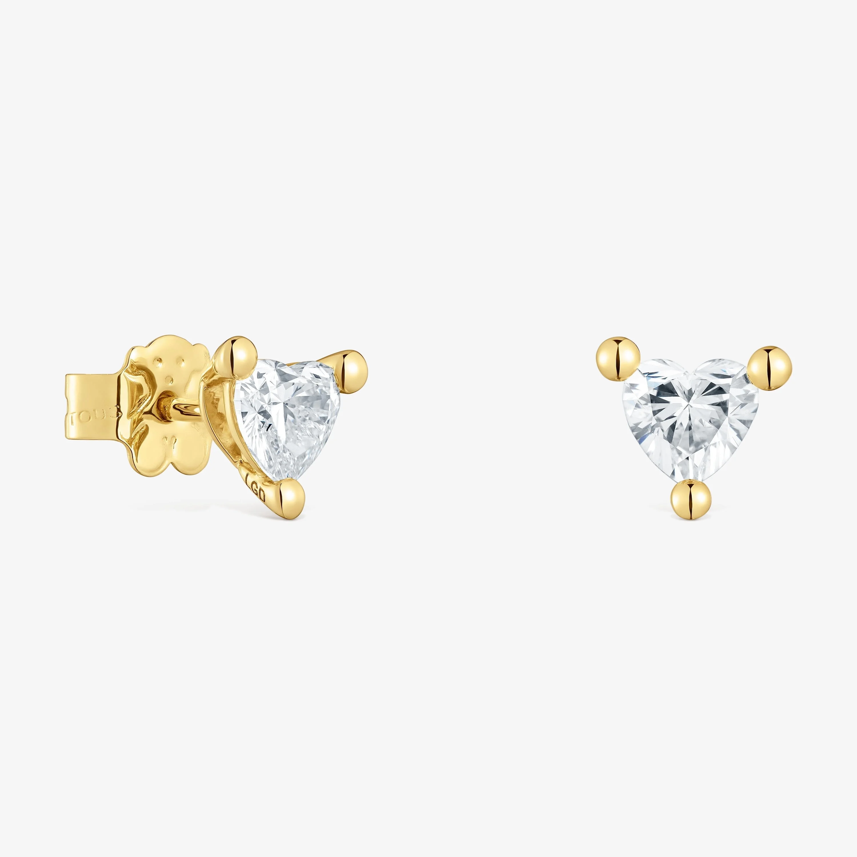 18K solid gold Earrings with lab-grown diamonds Garden Of Love LGD - 1