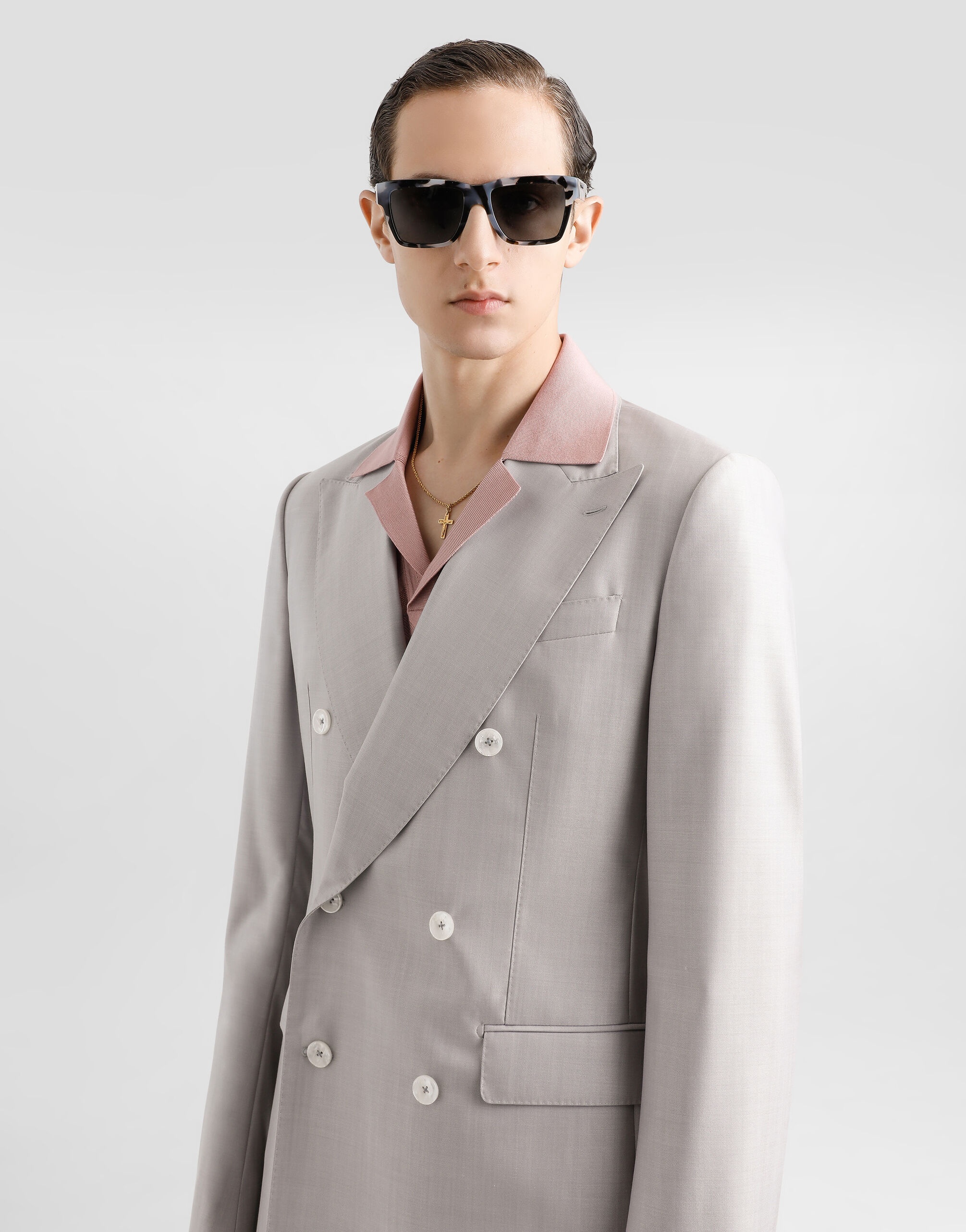 Deconstructed double-breasted wool and silk suit - 4