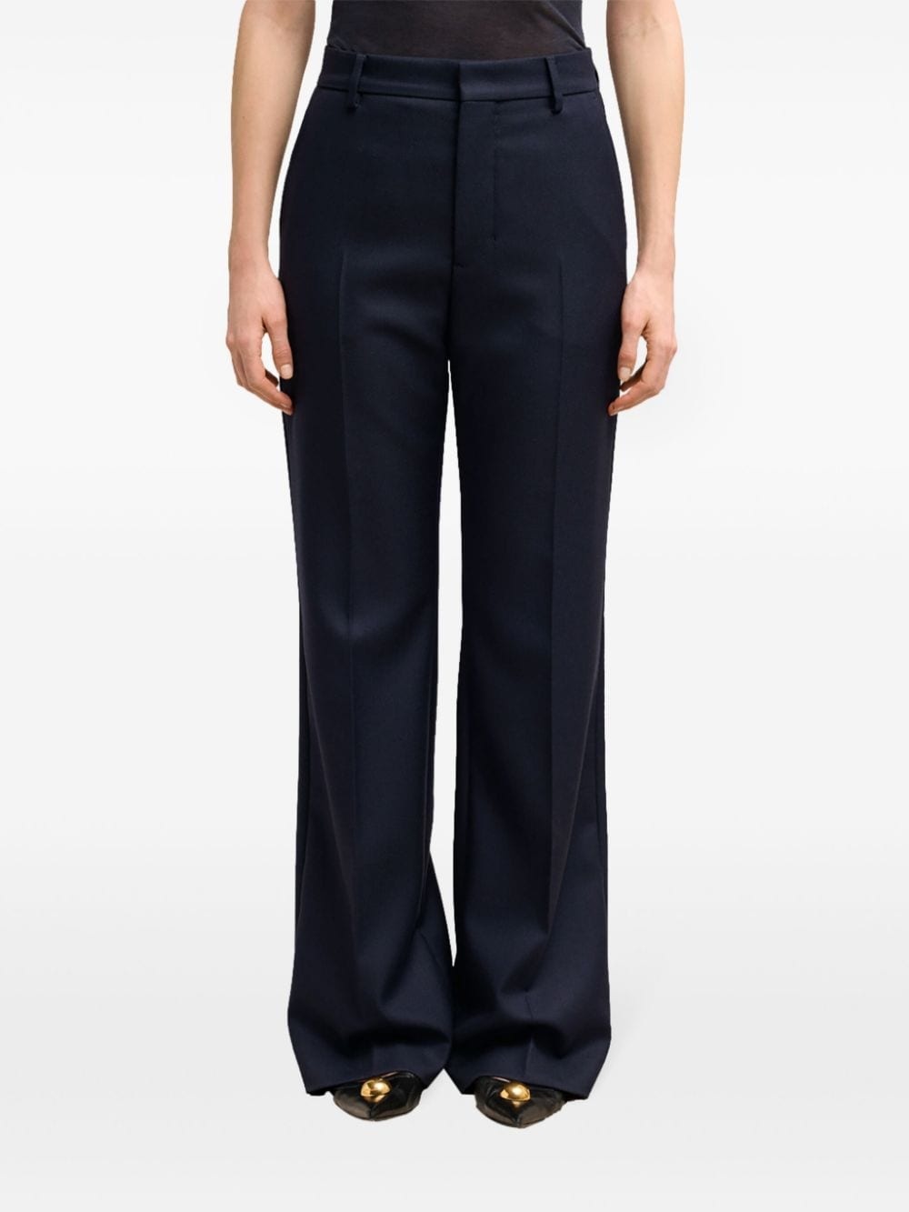 high-rise flared trousers - 5