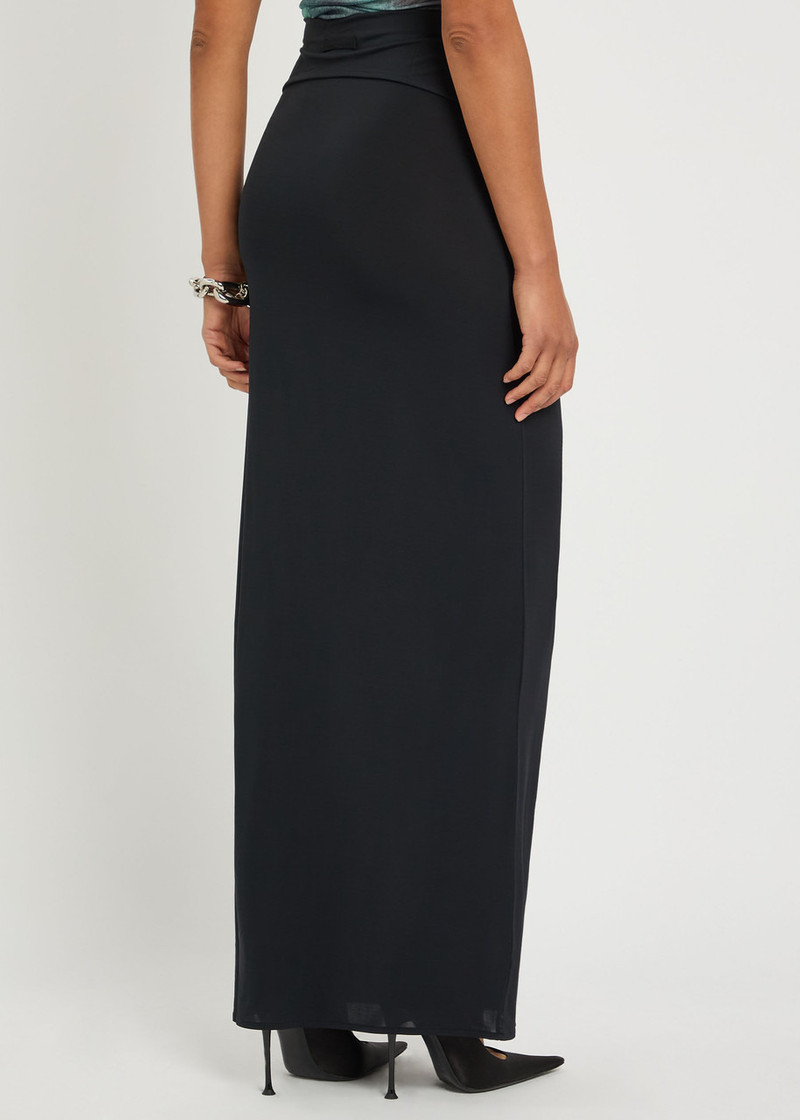 Jean Paul Gaultier Jean Paul Gaultier Garter-embellished Mesh Maxi Skirt outlook