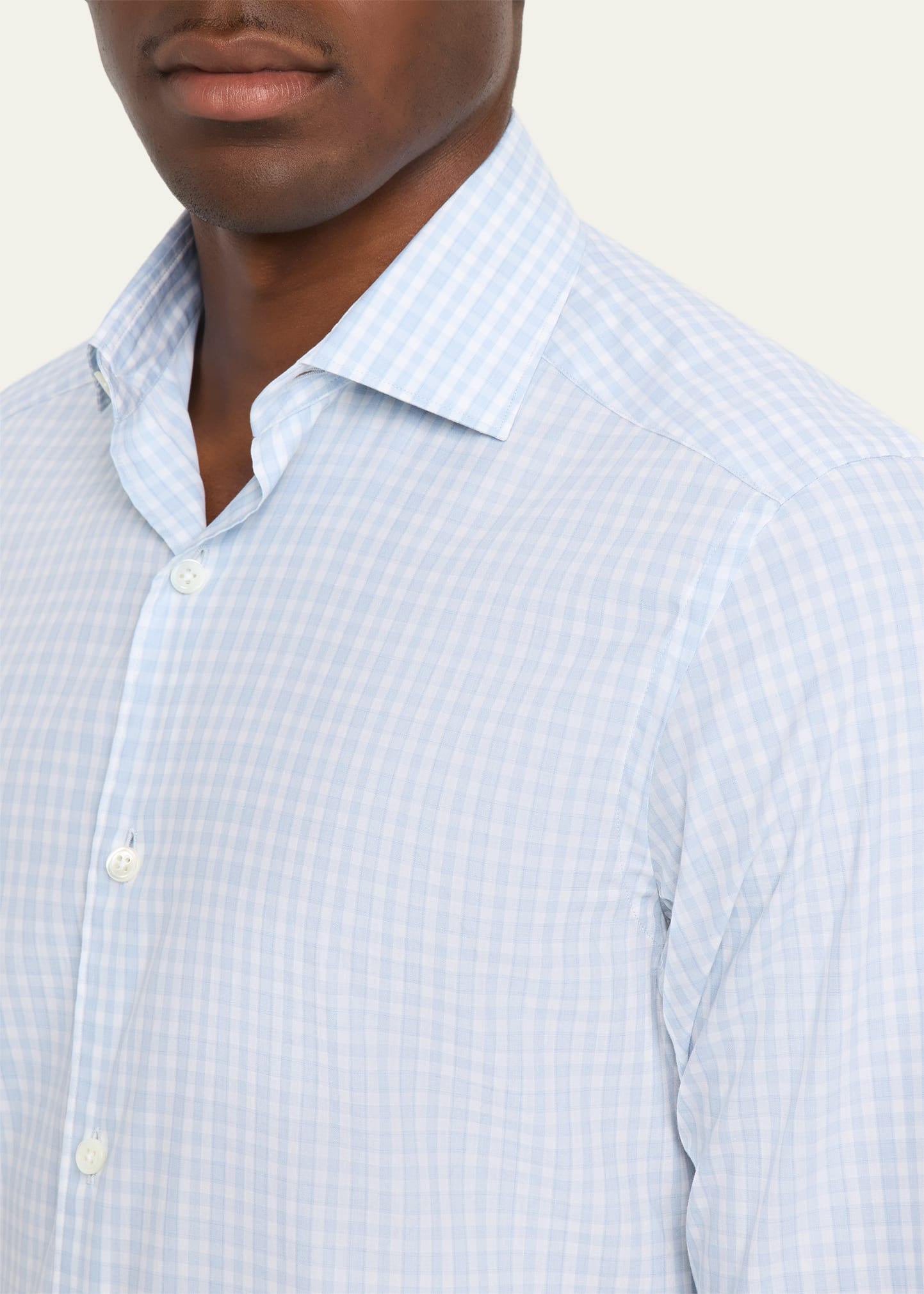 Men's Centoquaranta Twill Plaid Sport Shirt - 5