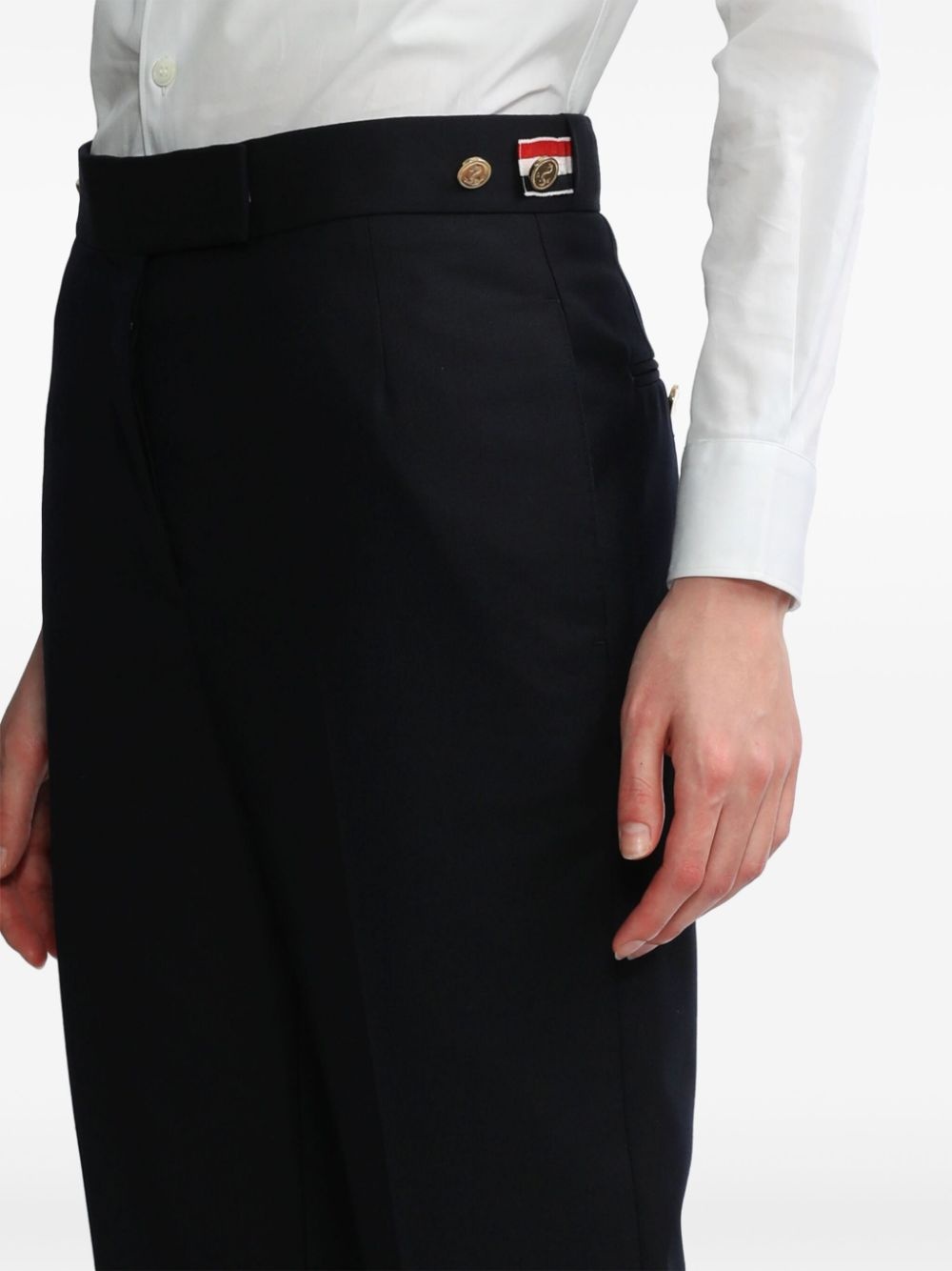 Super 120's wool twill slim-fit trousers - 5