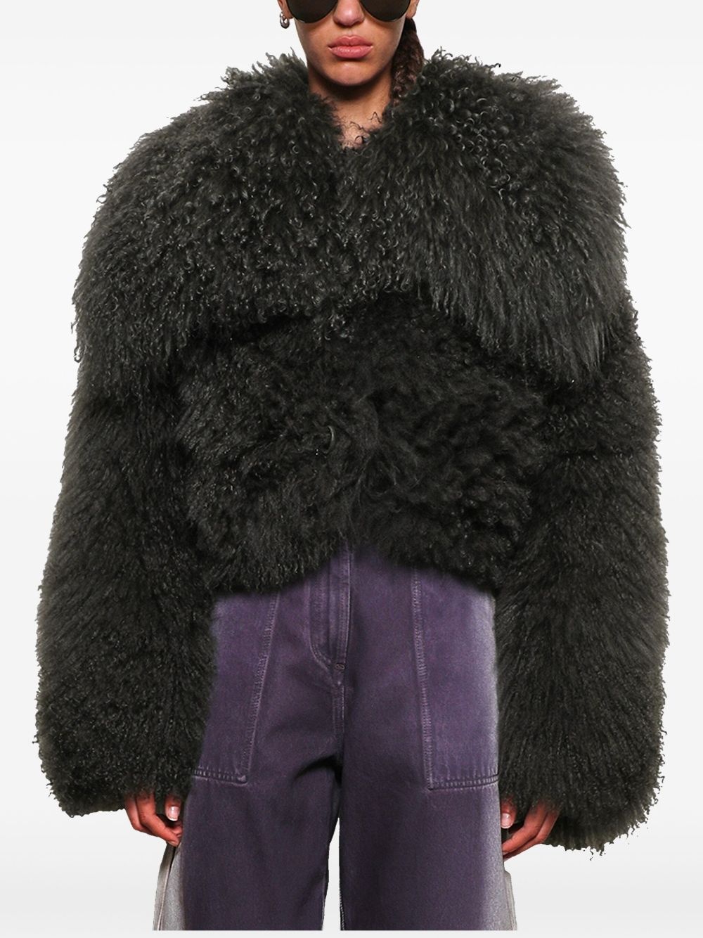 Cropped Shearling jacket - 3