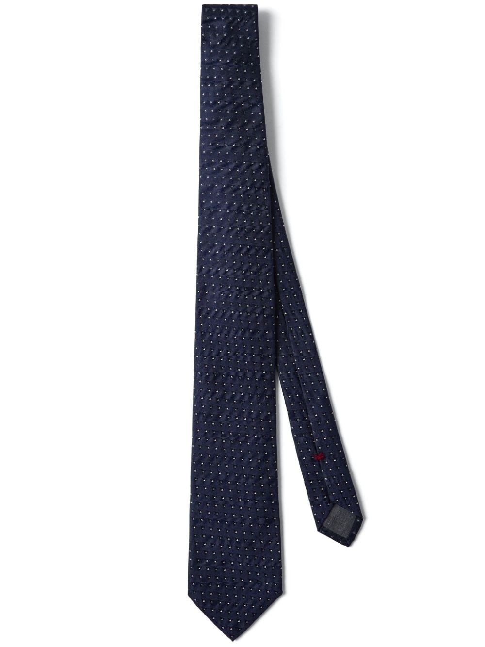 geometric-jacquard silk tie - 1