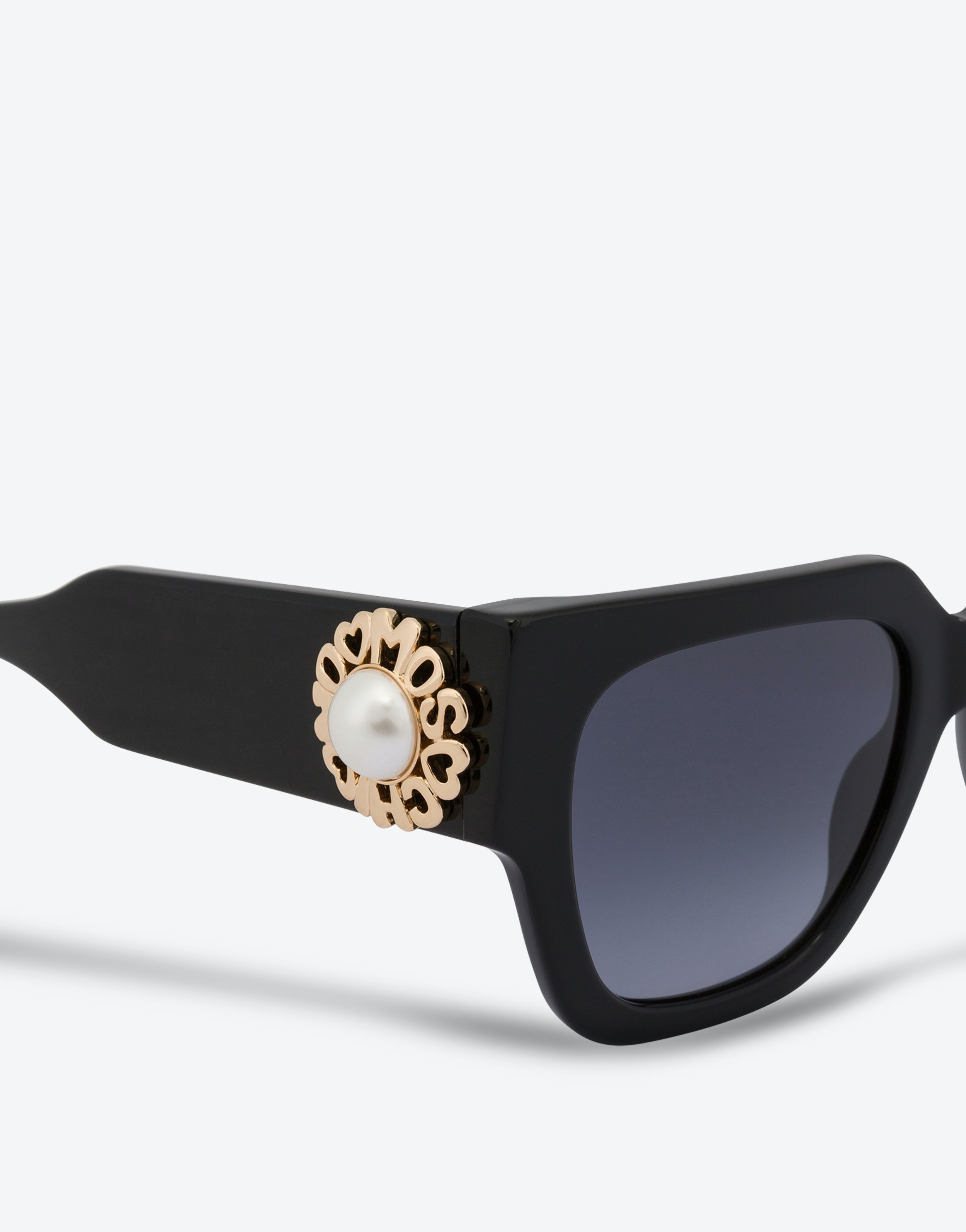 PEARL TRIM BLACK SUNGLASSES - 3