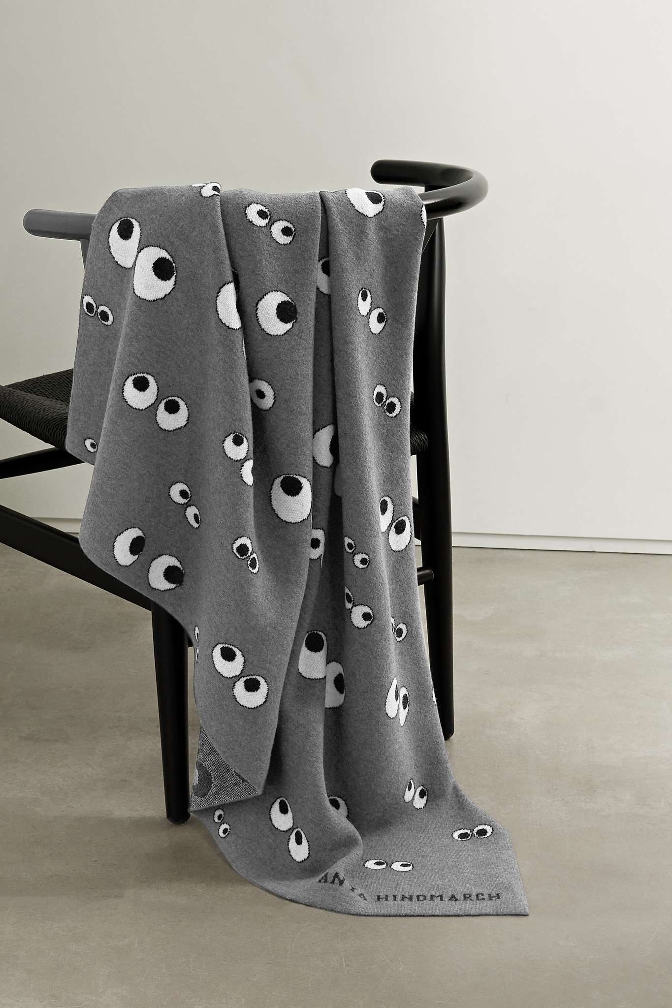 All Over Eyes intarsia wool-blend throw - 1