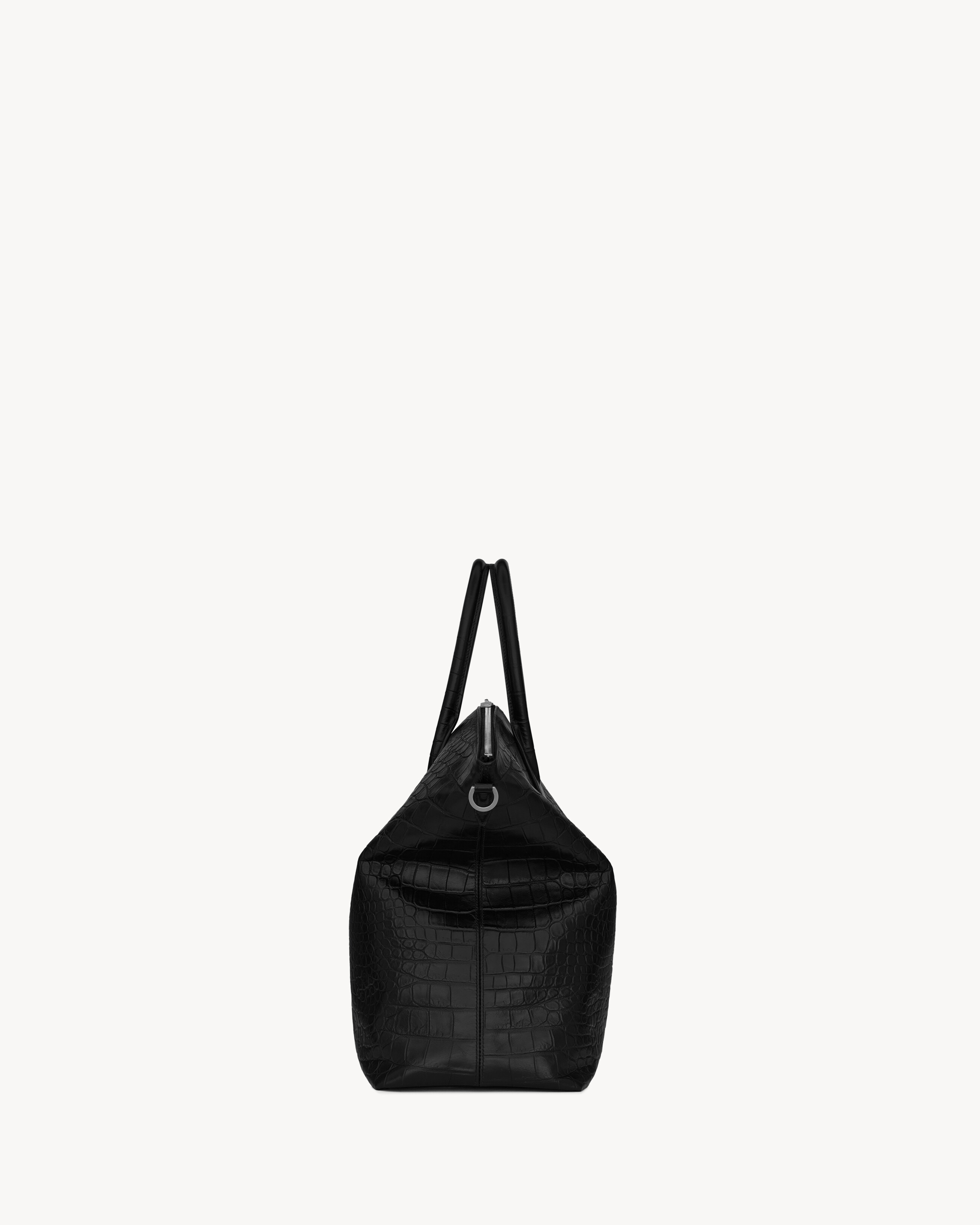 GIANT BOWLING BAG IN CROCODILE-EMBOSSED LEATHER - 3