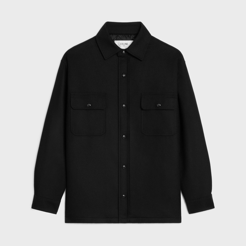 overshirt in cashmere flannel 1