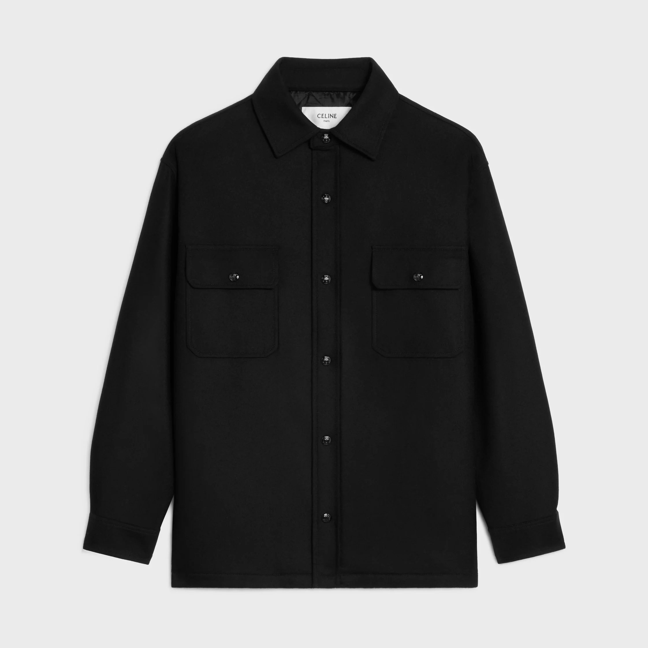 overshirt in cashmere flannel - 1