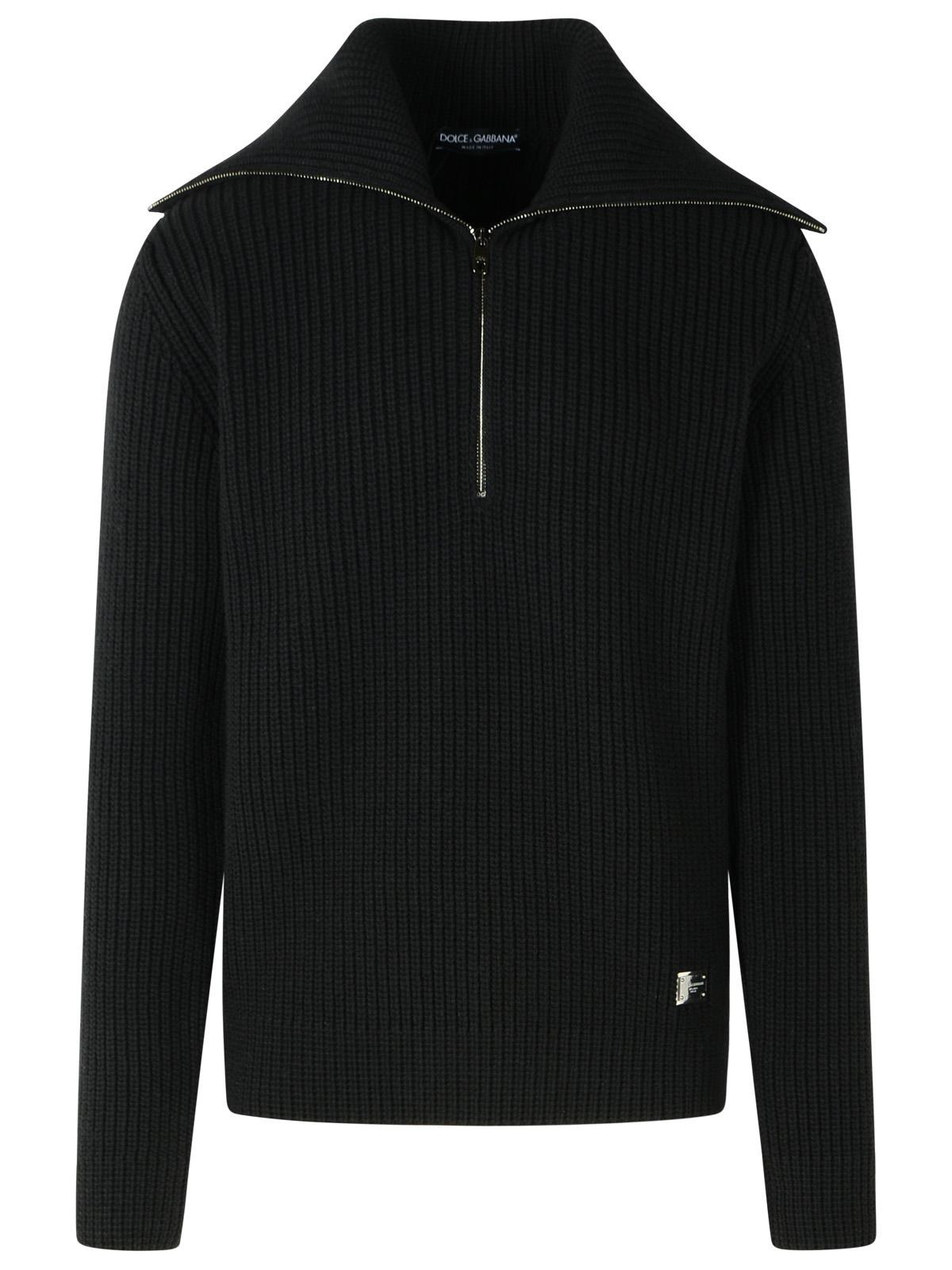 Dolce & Gabbana Black Virgin Wool Sweater Men - 1