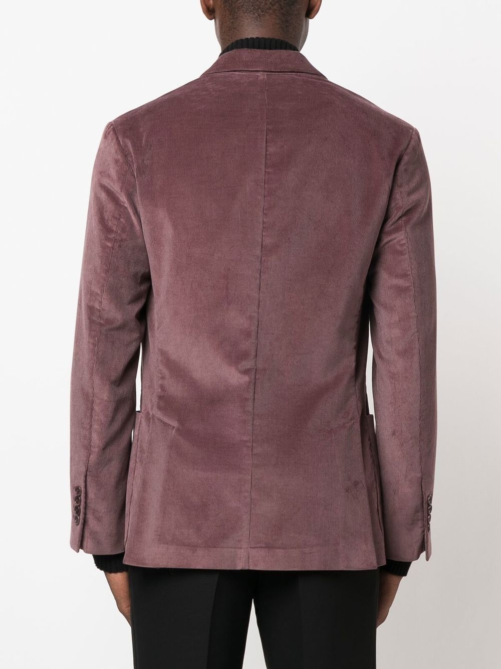 corduroy single-breasted blazer - 4