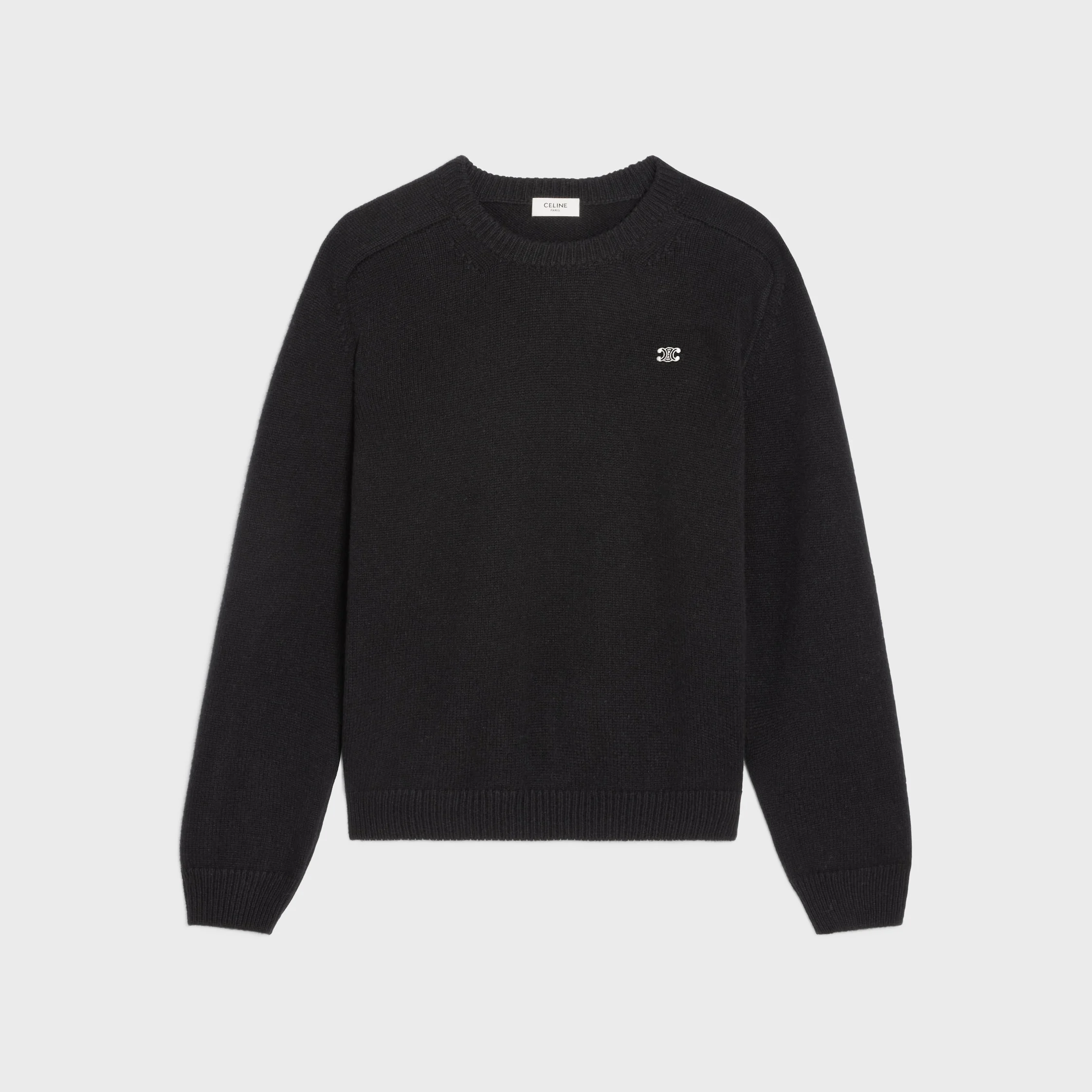triomphe crew neck sweater in wool and cashmere - 1