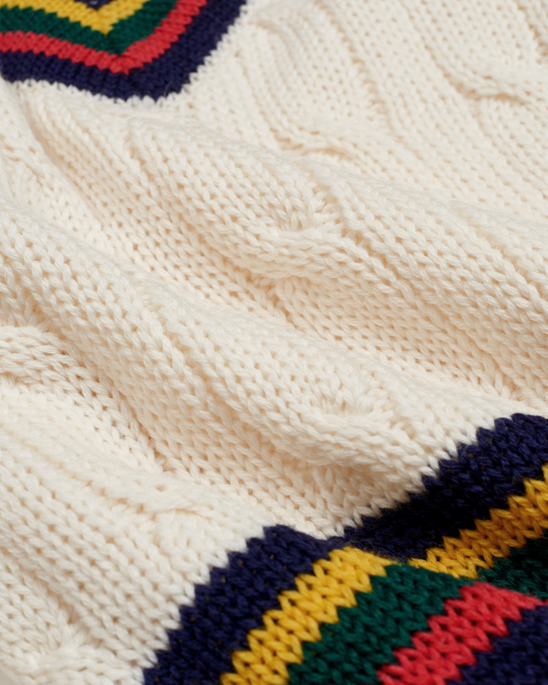 MADE-IN-ENGLAND CABLEKNIT CRICKET SWEATER 3