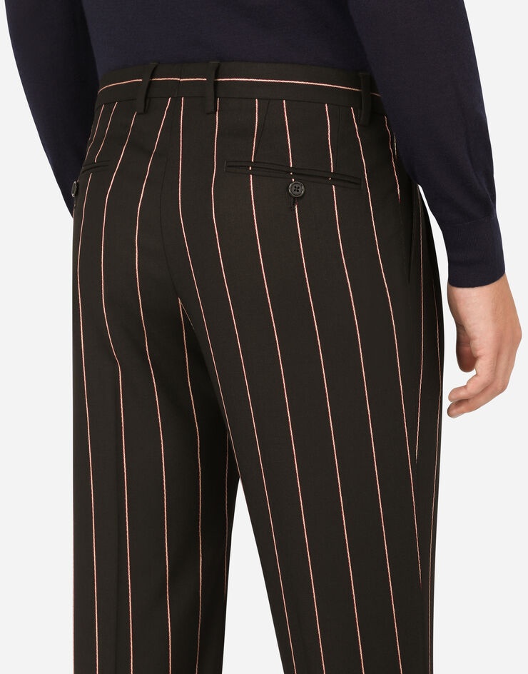 Pencil-stripe stretch pants - 5