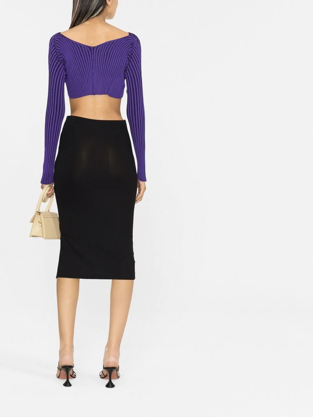 cropped long-sleeve top - 4