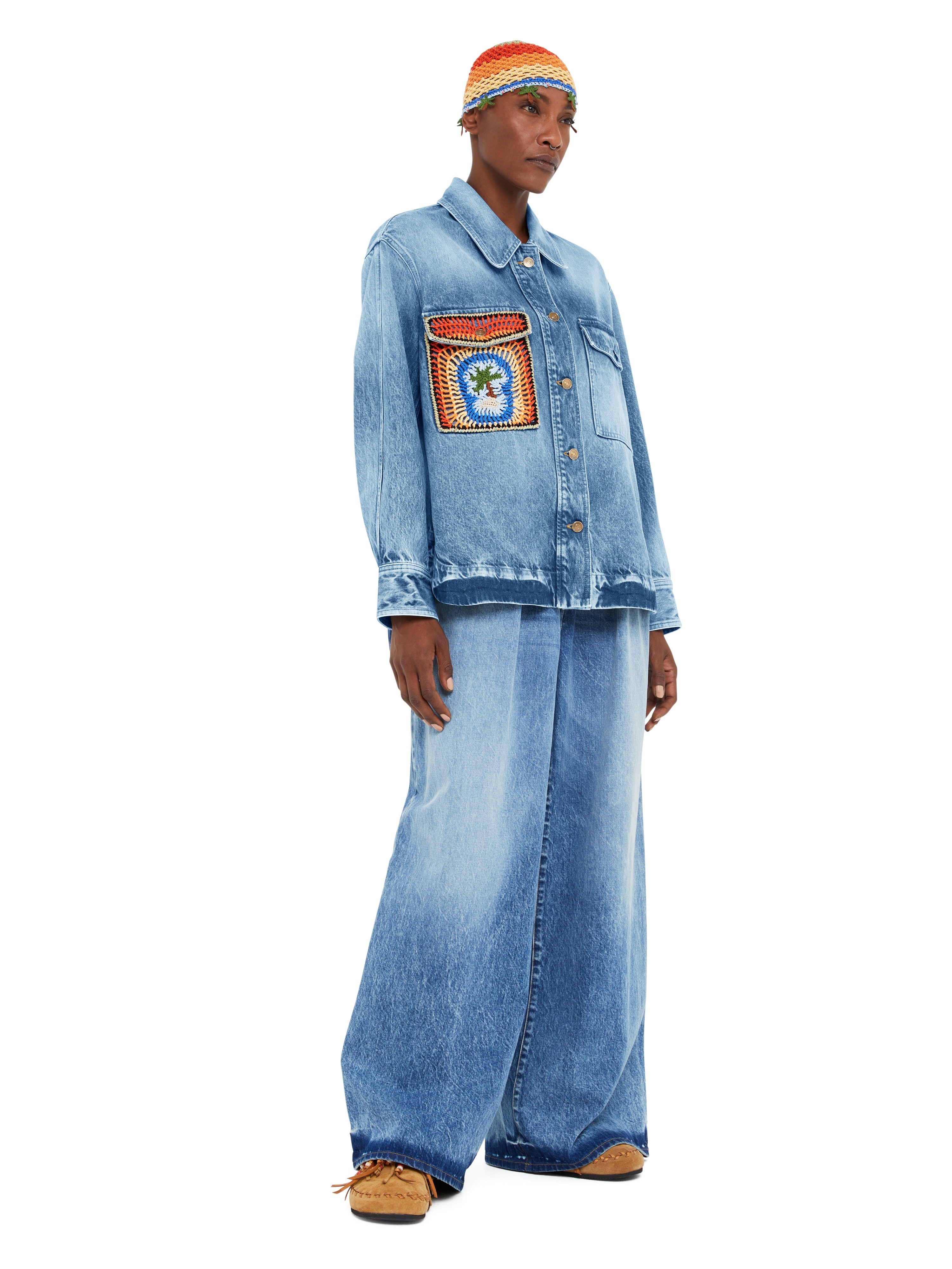 Sunny Crochet Denim Shirt - 2