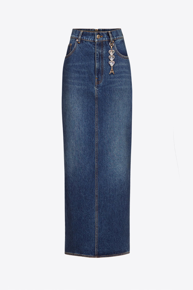 ZIP SLIT MIDI SKIRT - 1