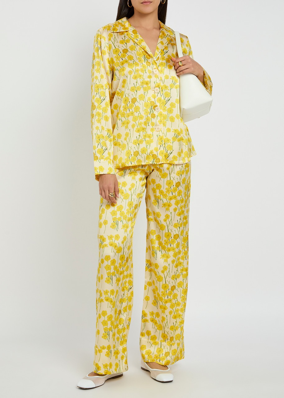 Bernadette Louis Floral-print Stretch-silk Pyjama Trousers - 5