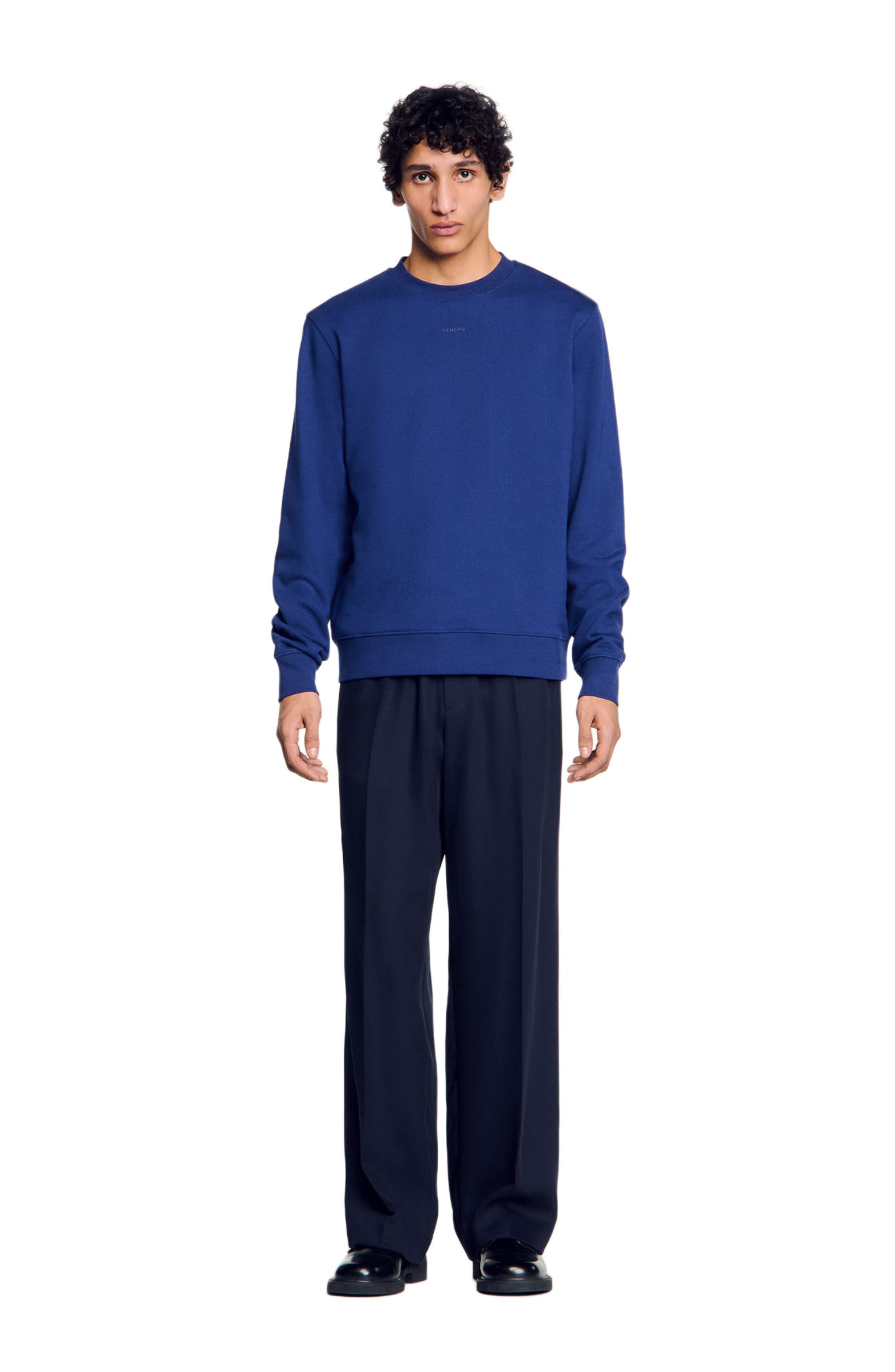 SANDRO Logo sweatshirt in Royal Blue at Nordstrom - 1