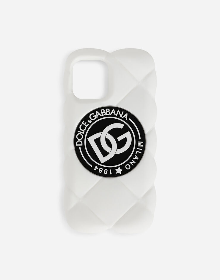 Quilted-effect rubber iPhone 12 Pro Max cover with DG logo - 1