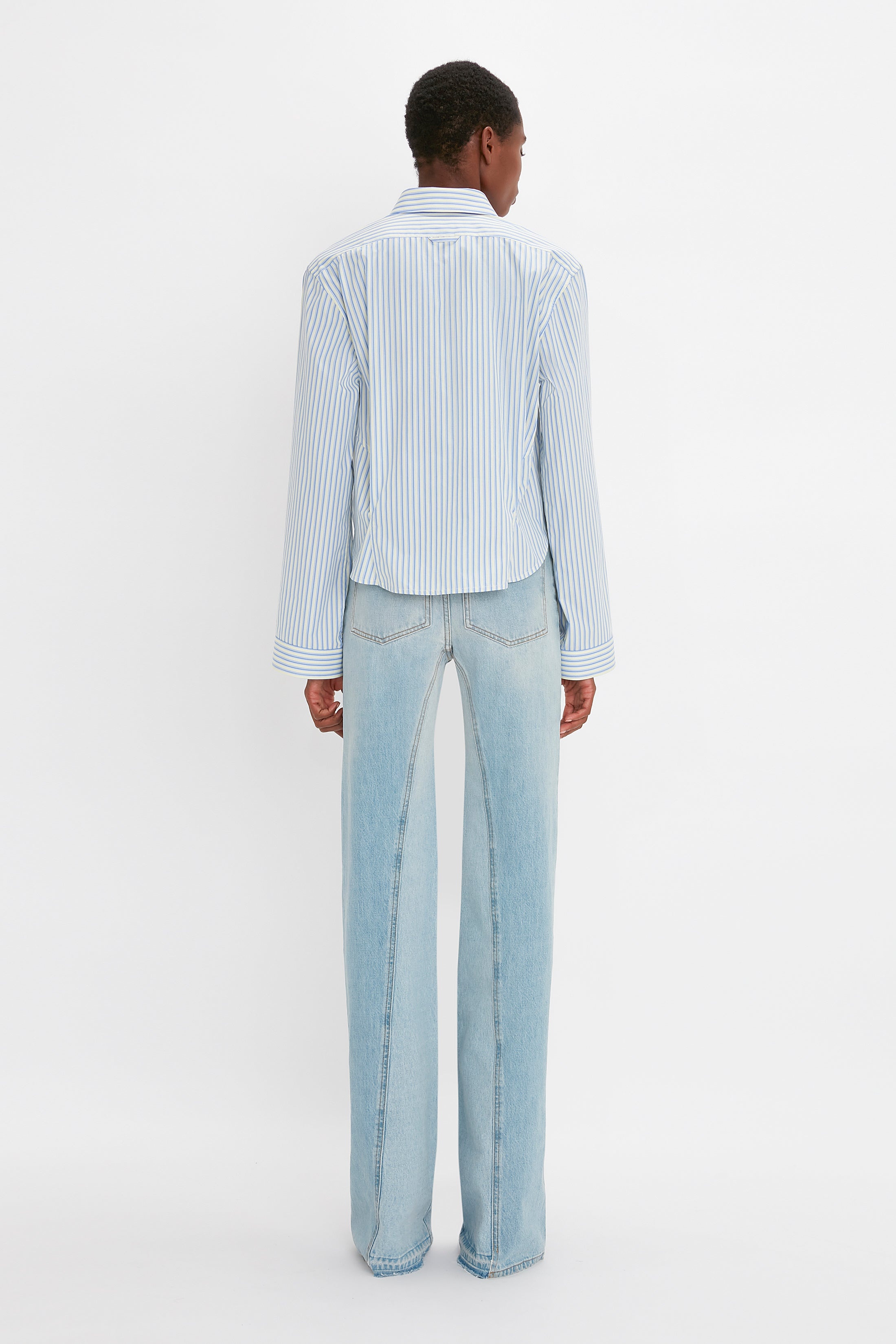 Victoria Beckham Bianca Jean In Light Blue Denim | REVERSIBLE