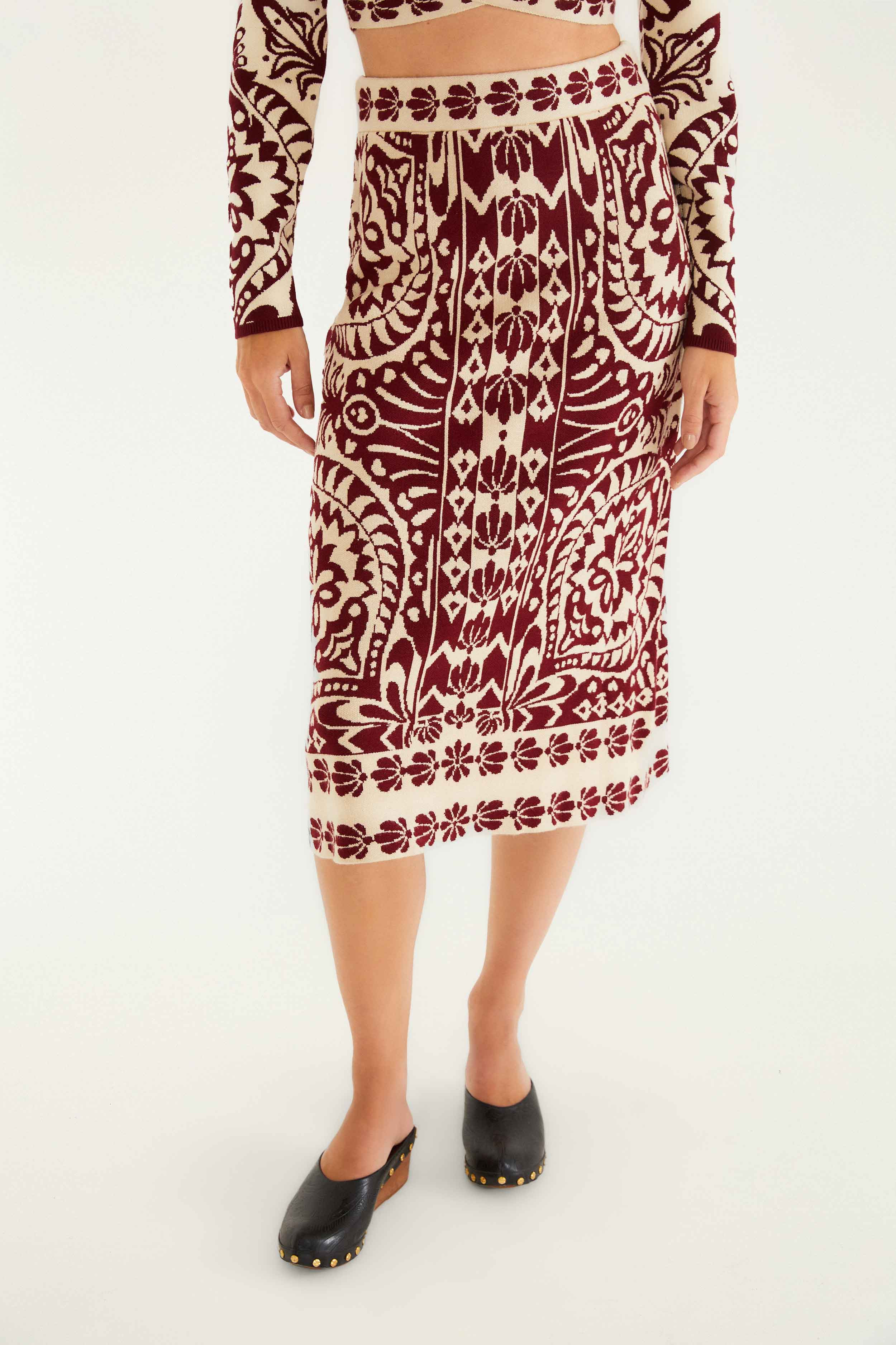 Pineapple Love Knit Midi Skirt - 2