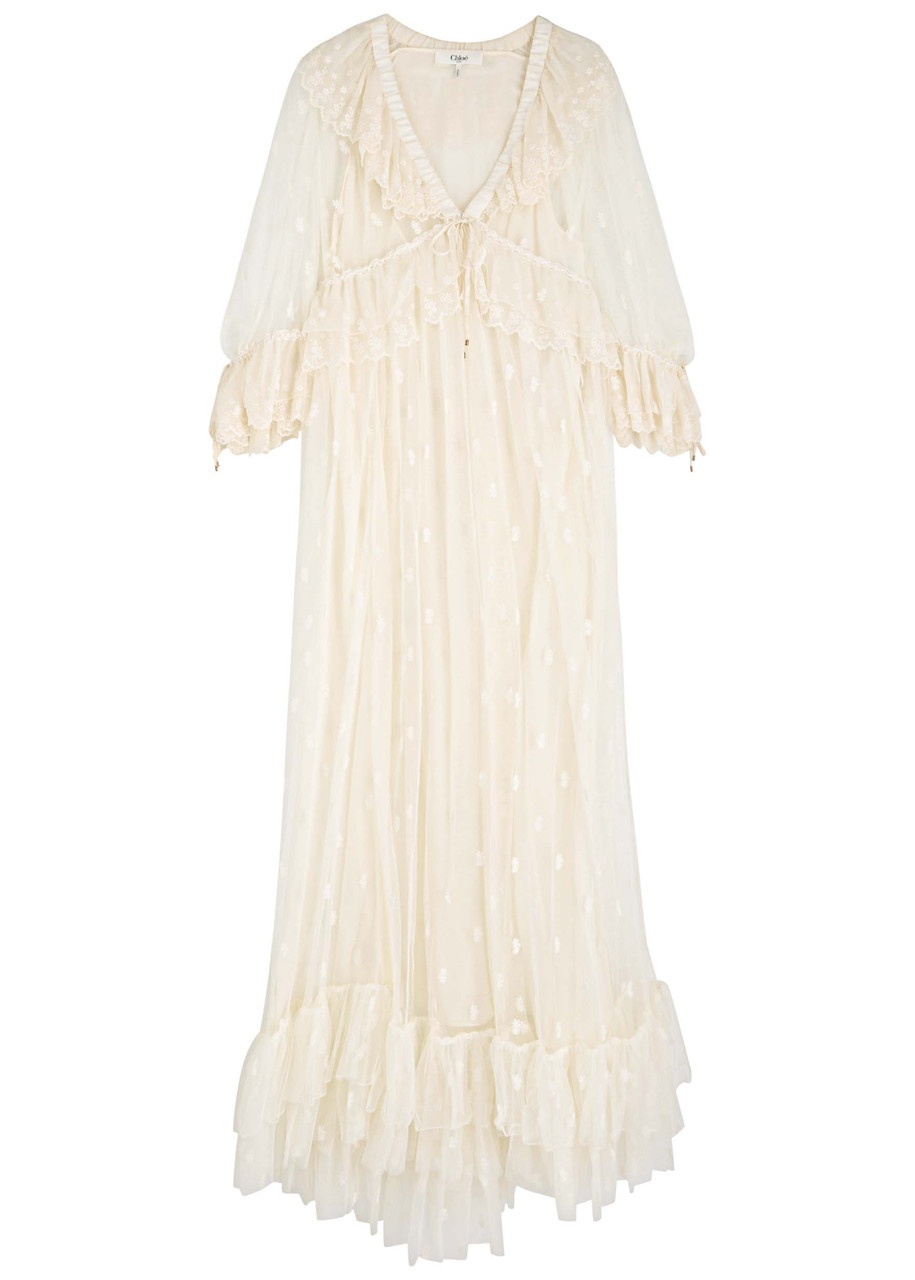 Chloe Ruffled Tulle Gown - 1