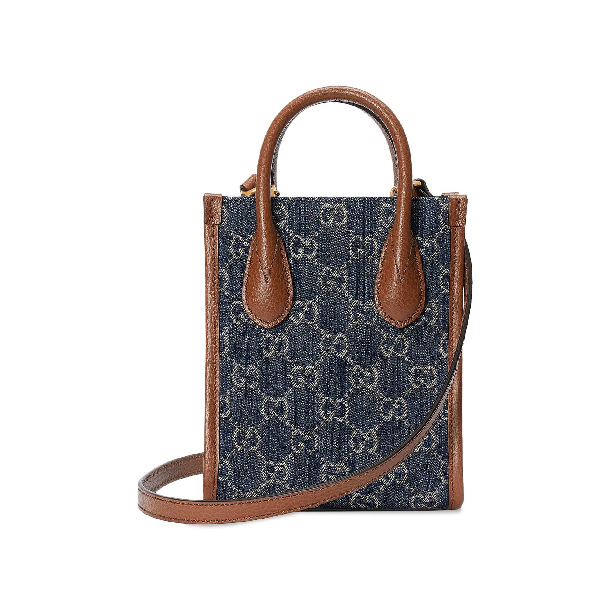 Gucci Mini Tote Bag With Interlocking G 'Blue/Ivory' - 2