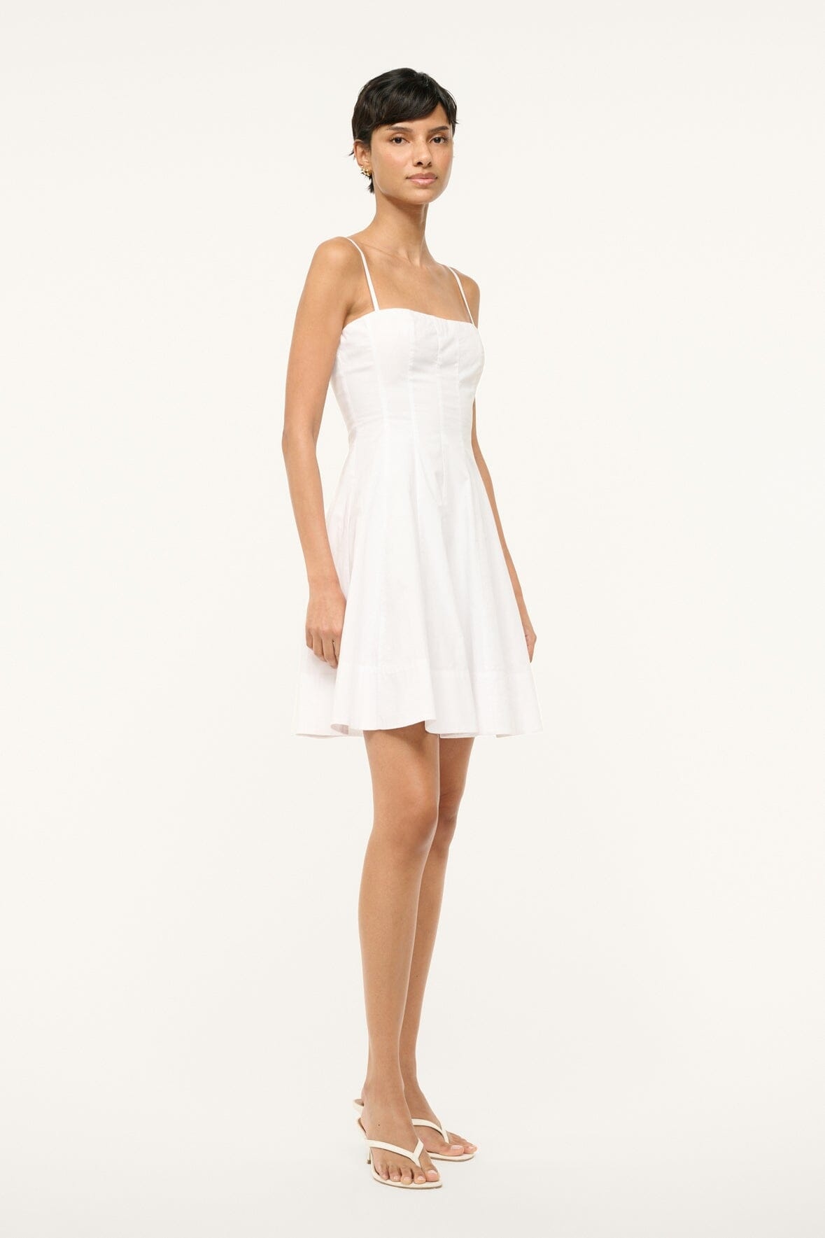 STAUD WYLIE MINI DRESS WHITE - 3
