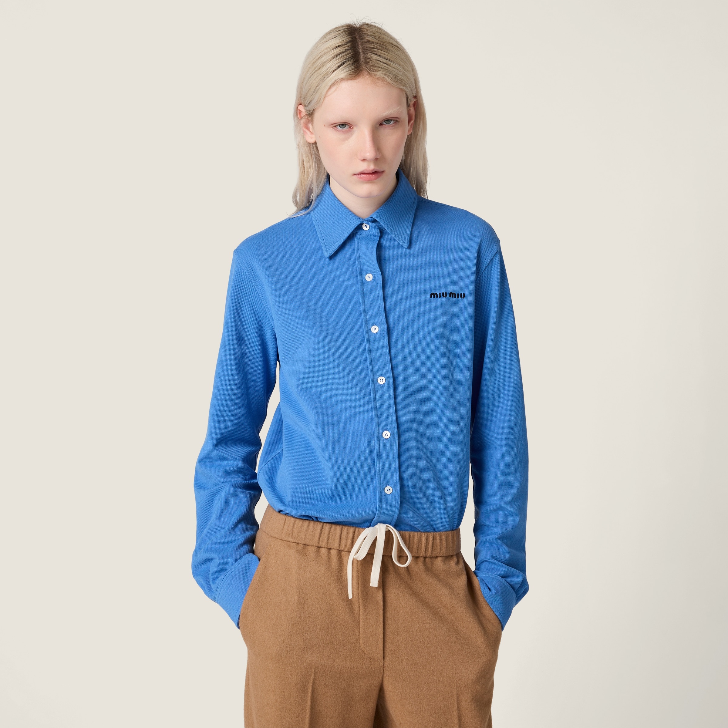 Cotton piqué shirt - 5