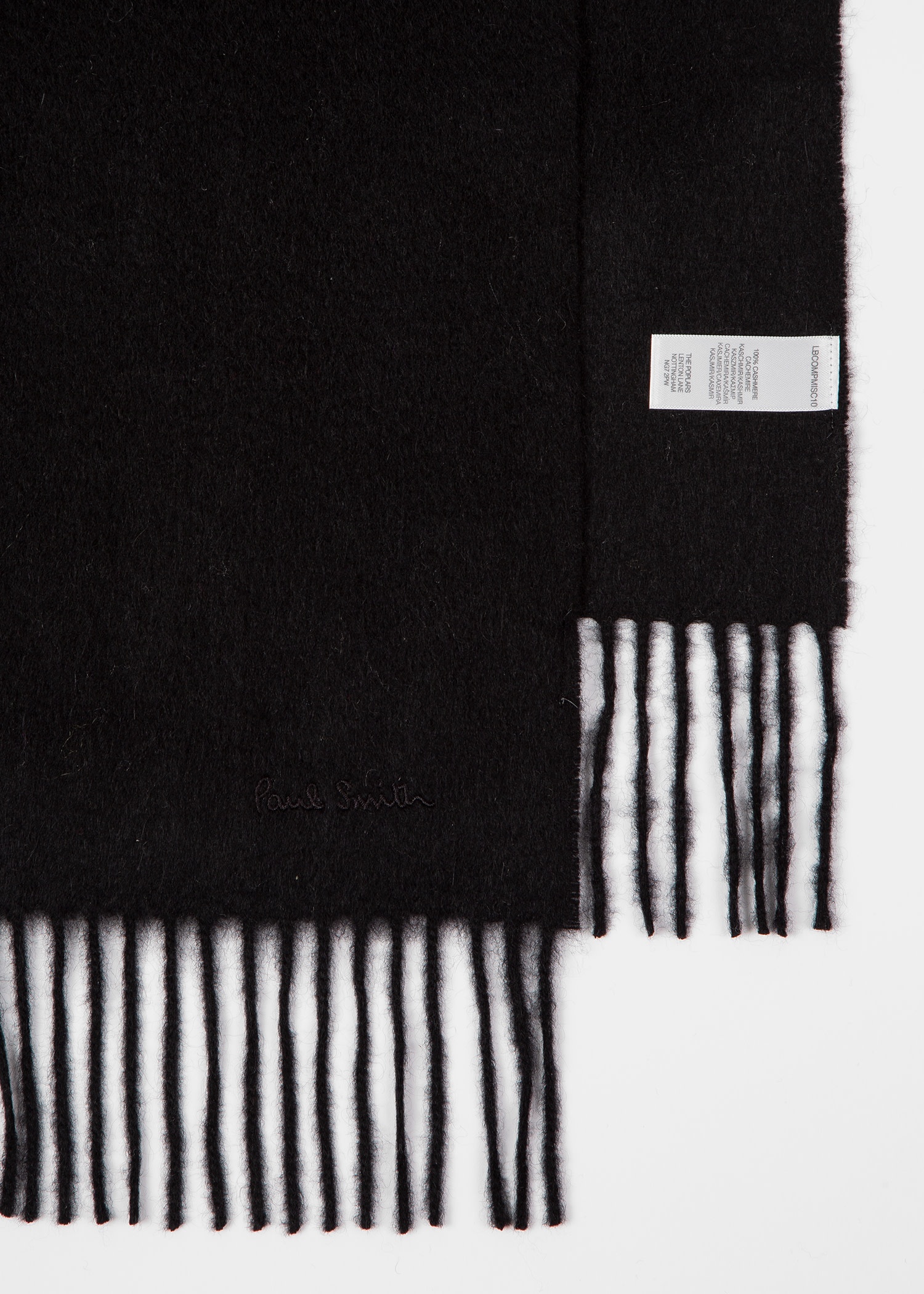 Black Cashmere Scarf - 2