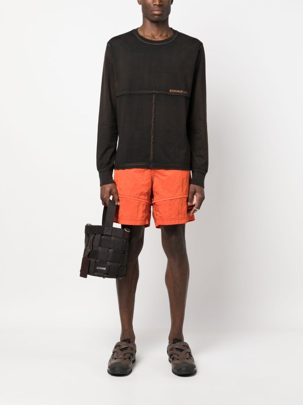 contrast stitching bermuda shorts - 2