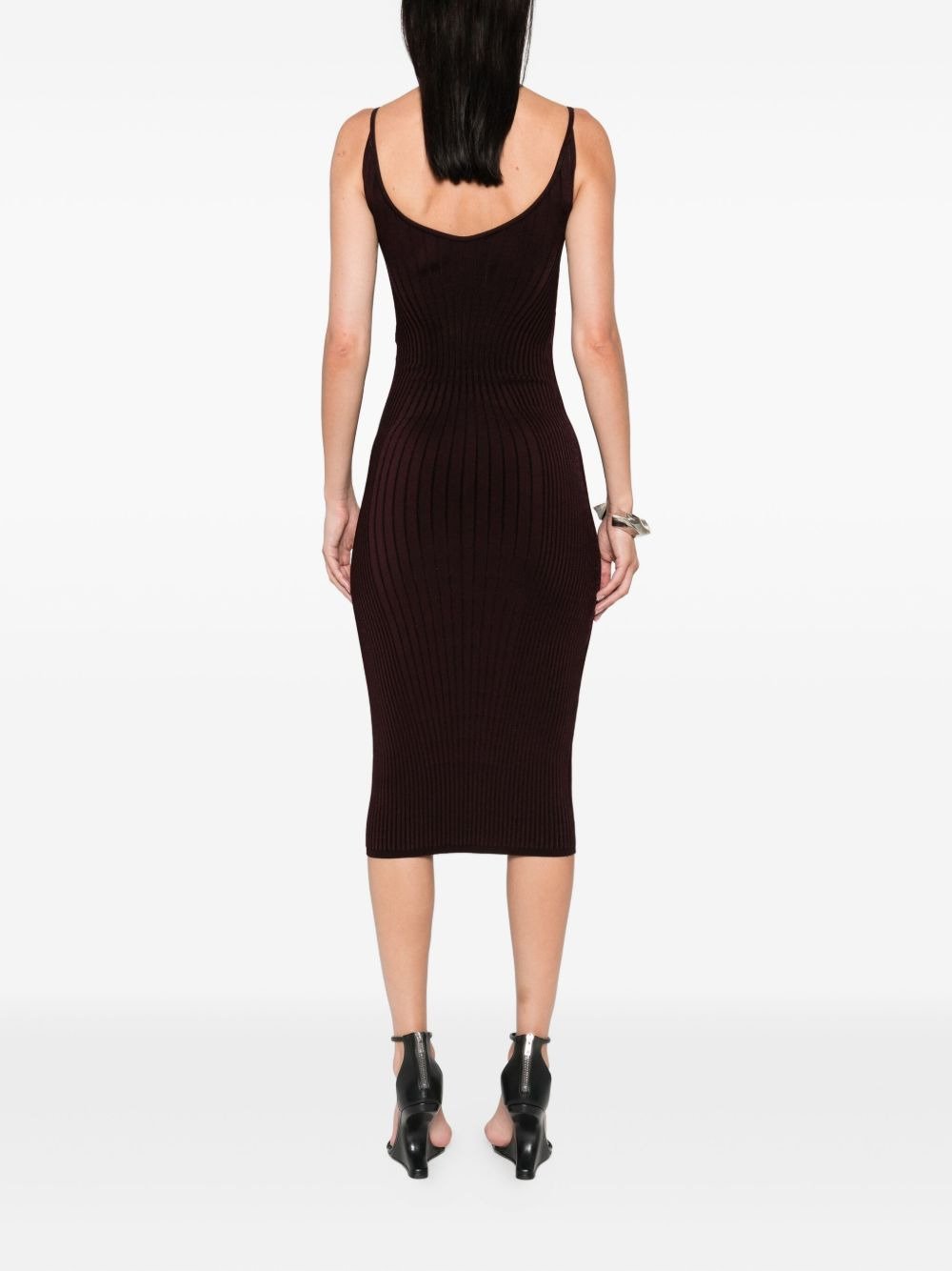ribbed midi dress - 4