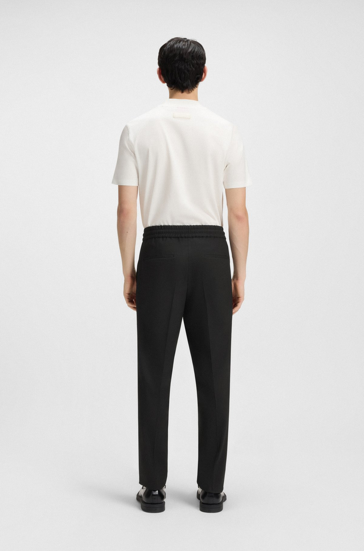 SLIM-FIT TROUSERS IN WOOL - 4