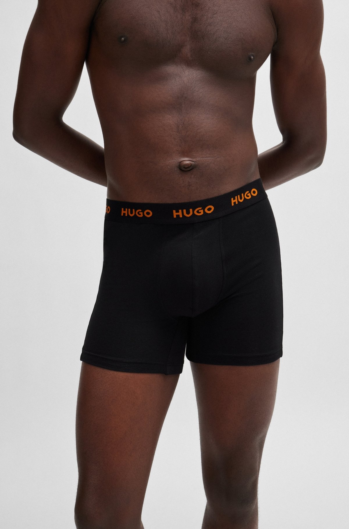 THREE-PACK OF STRETCH-COTTON BOXER BRIEFS WITH LOGOS - 4