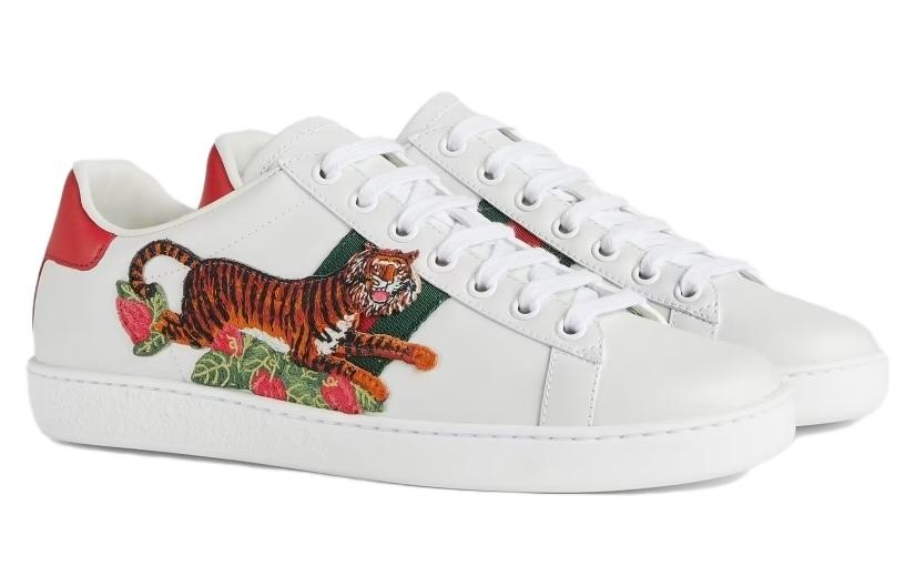 (WMNS) Gucci Ace 'Tiger Patch' 687620-0FI60-9080 - 3