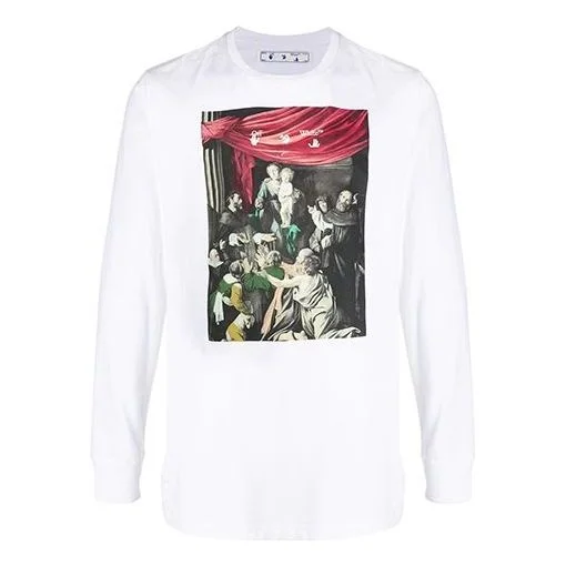 오프 화이트 FW20 카바지오 인쇄 긴 소매 Swea OMAB001E20JER0050110 - 1