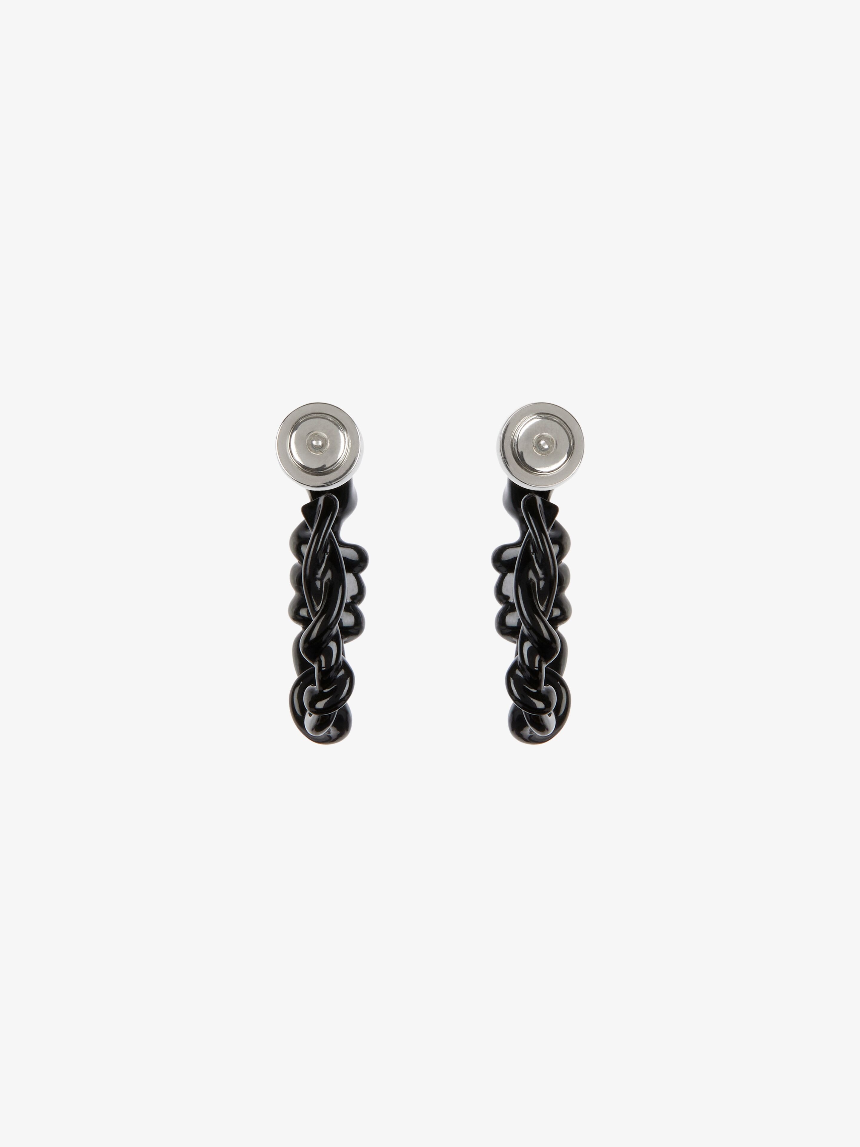 TWISTED HOOP EARRINGS IN ENAMEL - 2