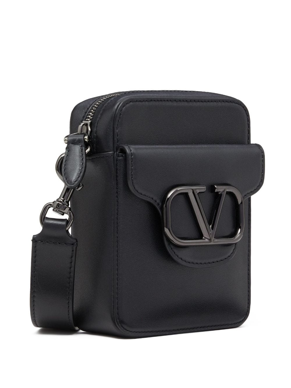 VLogo leather shoulder bag - 4