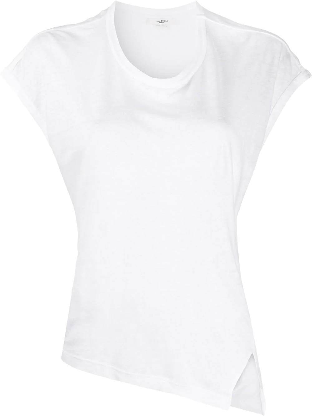 asymmetric hem T-shirt - 1