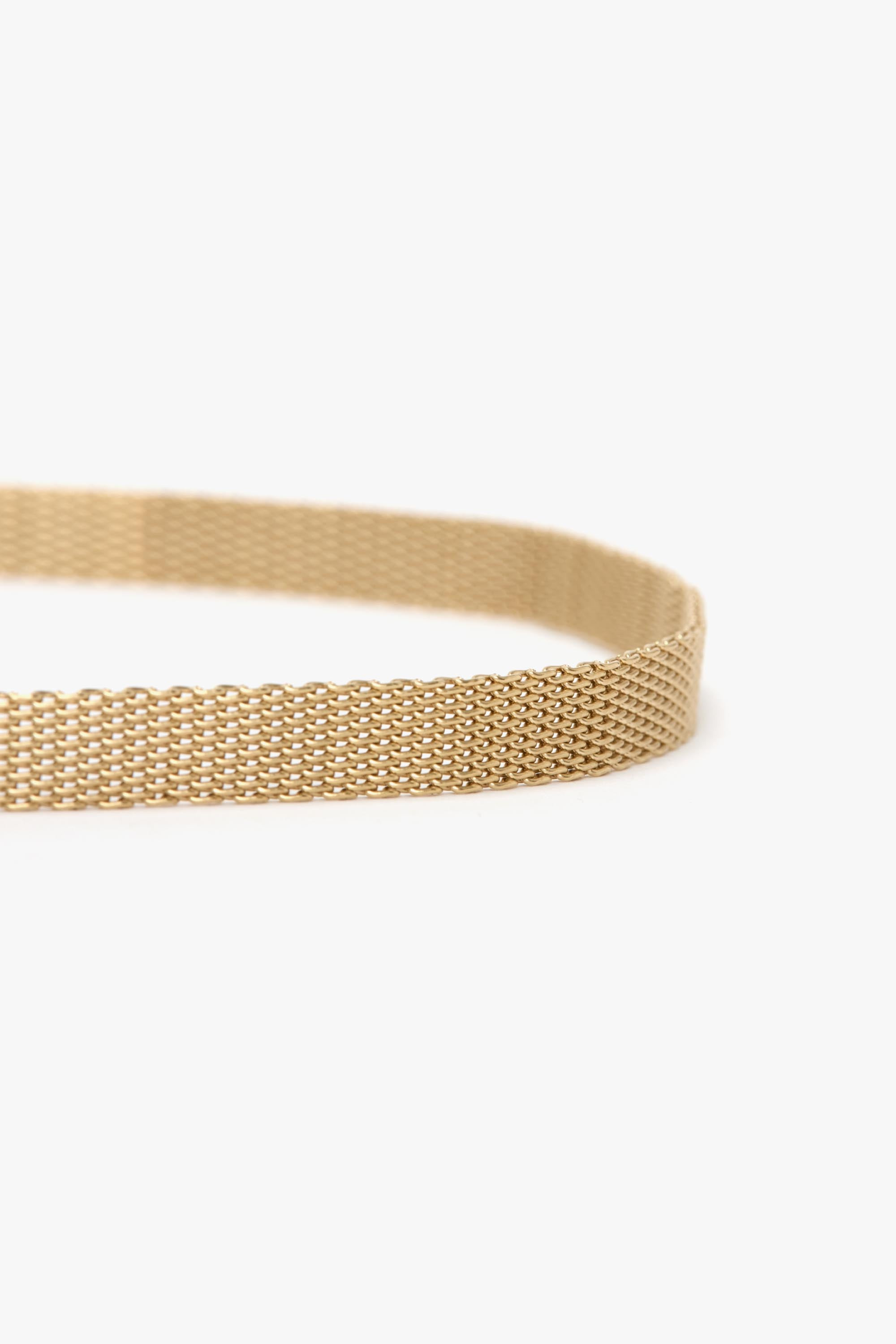 Brass Micro Frame Belt In Light Gold - 4
